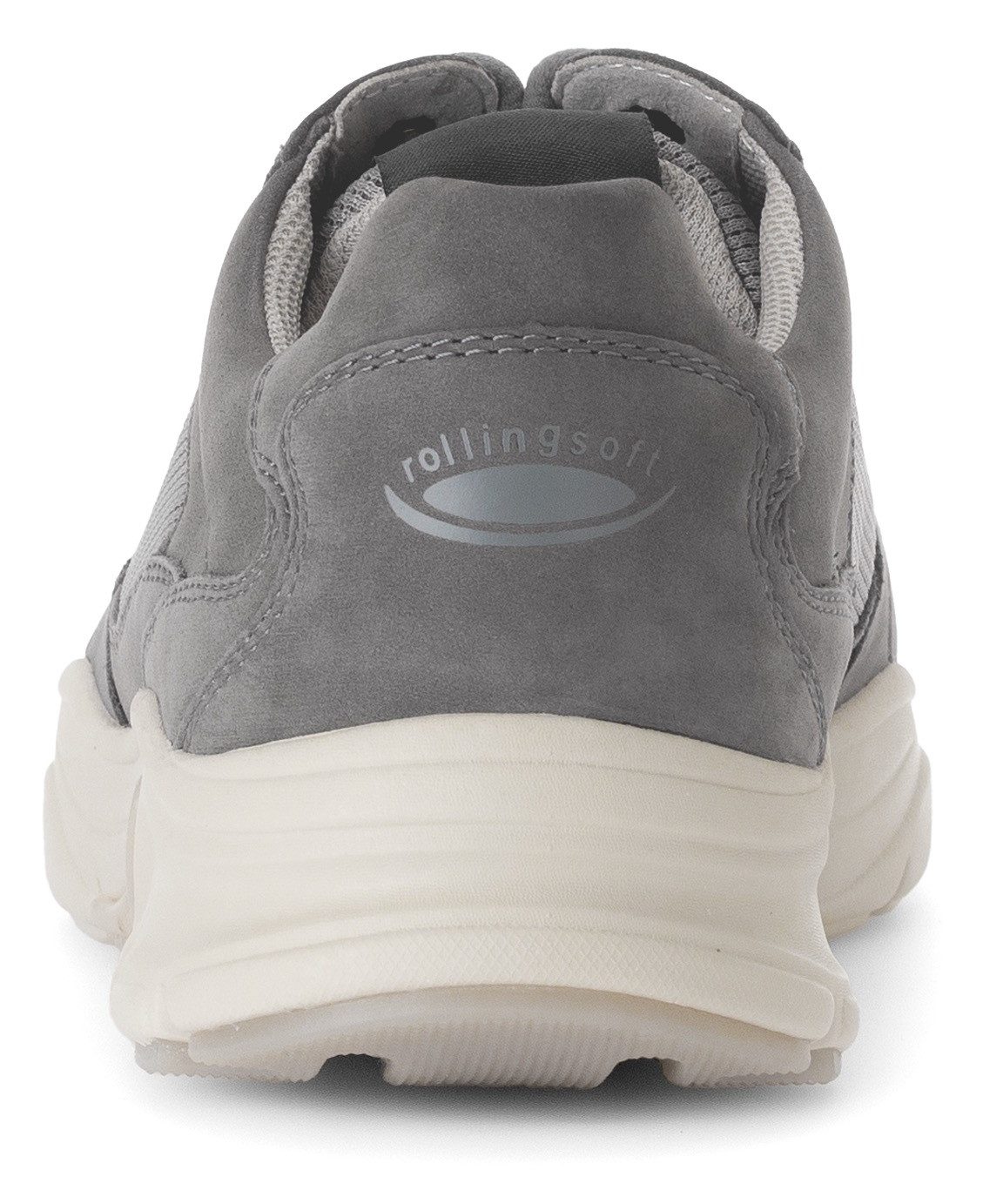 Gabor Rollingsoft Sneakers met sleehak , vrijetijdsschoen, lage schoen, veterschoen met logo op de hiel, g-breedte