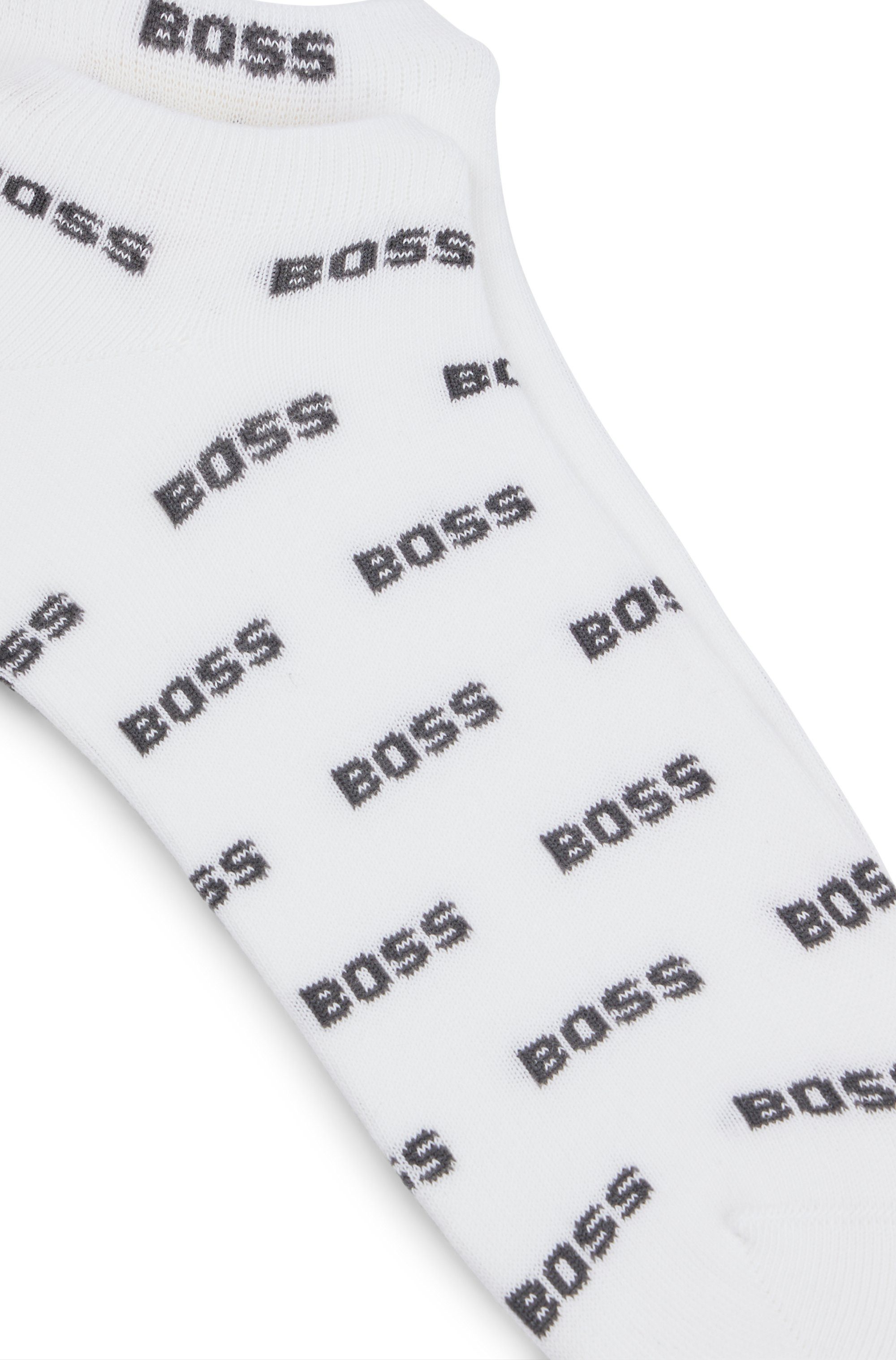BOSS Vrijetijdssokken 2P AS Allover CC met logoborduursels (set, 2 stuks)