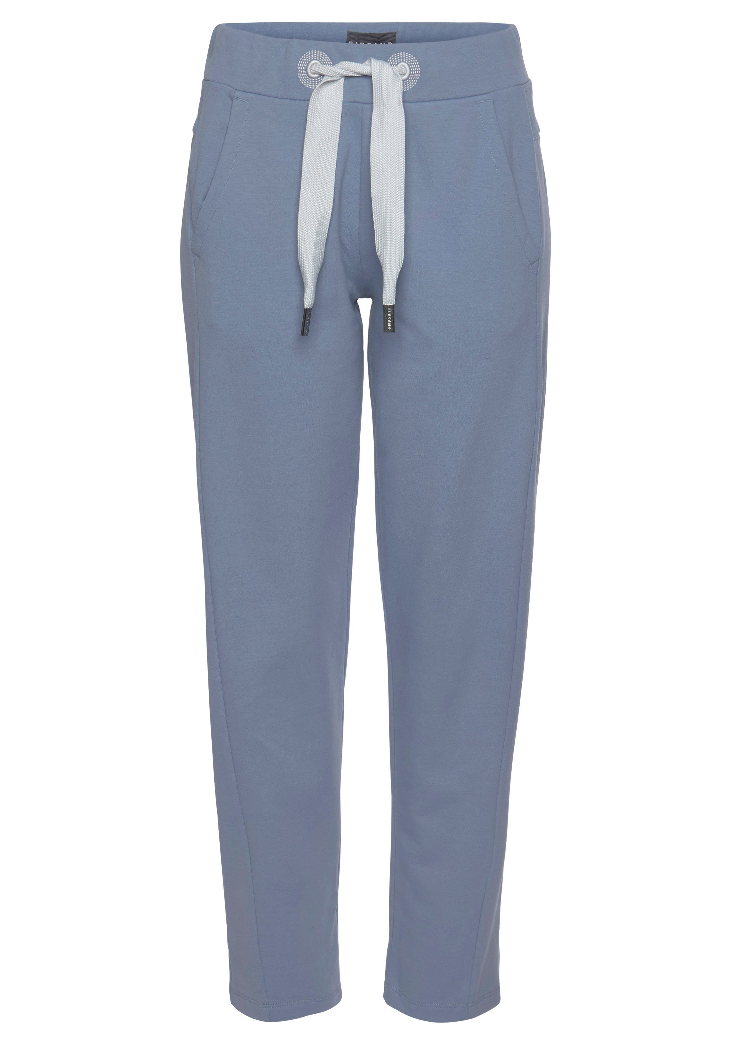 Elbsand Sweatbroek Brinja met logoprint op de tailleband en zakken, joggingbroek, loungebroek