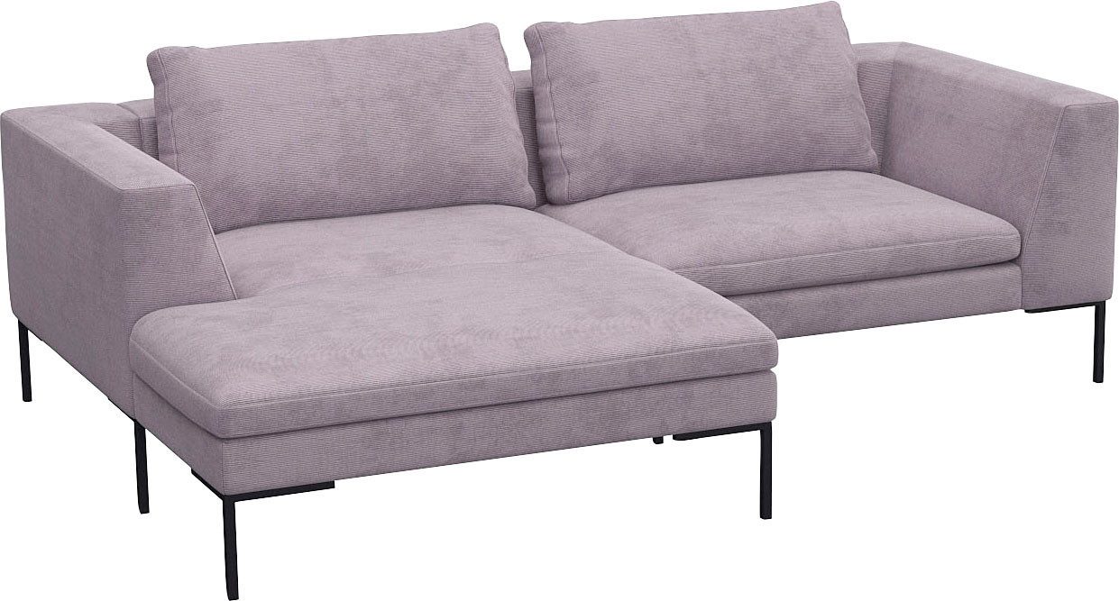 FLEXLUX Hoekbank Loano, super comfortabel zitcomfort door koudschuim in de zitting, L-vorm