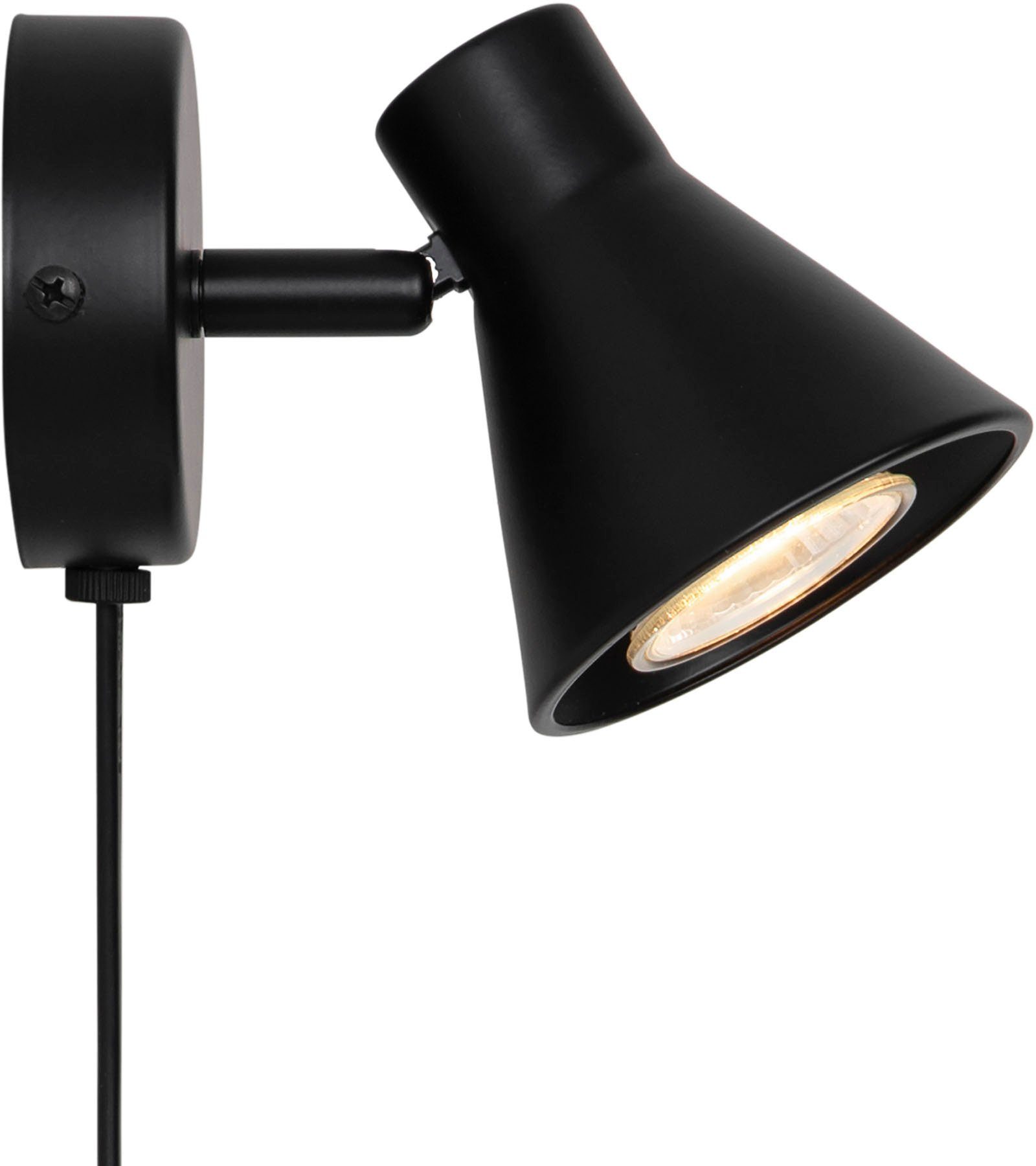 Nordlux Wandlamp Eik Tijdloos en eenvoudig ontwerp, kantel- en draaibare kap (1 stuk)