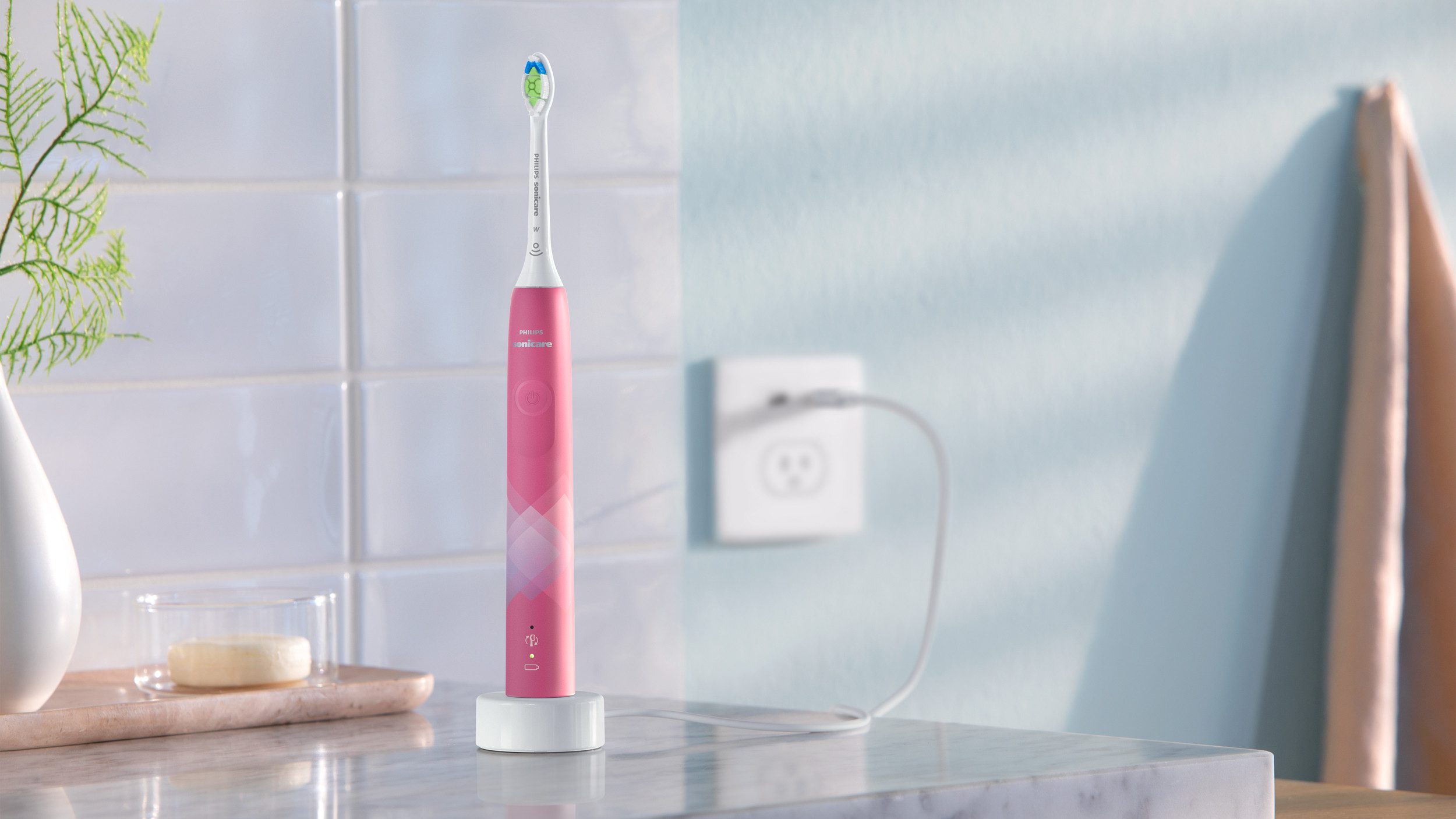 Philips Sonicare Elektrische tandenborstel Series 4100 HX3689 met geïntegreerde druksensor en 2 intensiteitsniveaus, incl. oplader