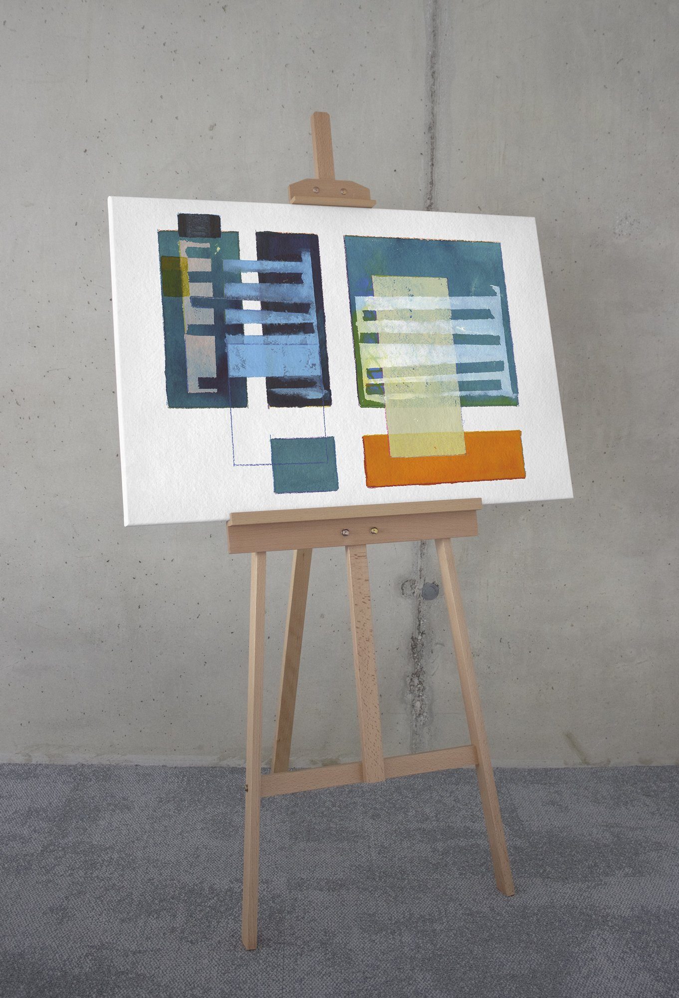 Komar Artprint op linnen Een netwerk samenstellen - Afmeting 60 x 90 cm (1 stuk)