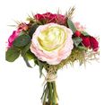 botanic-haus kunstbloem anemonen-ranunkel-strauss (1 stuk) roze