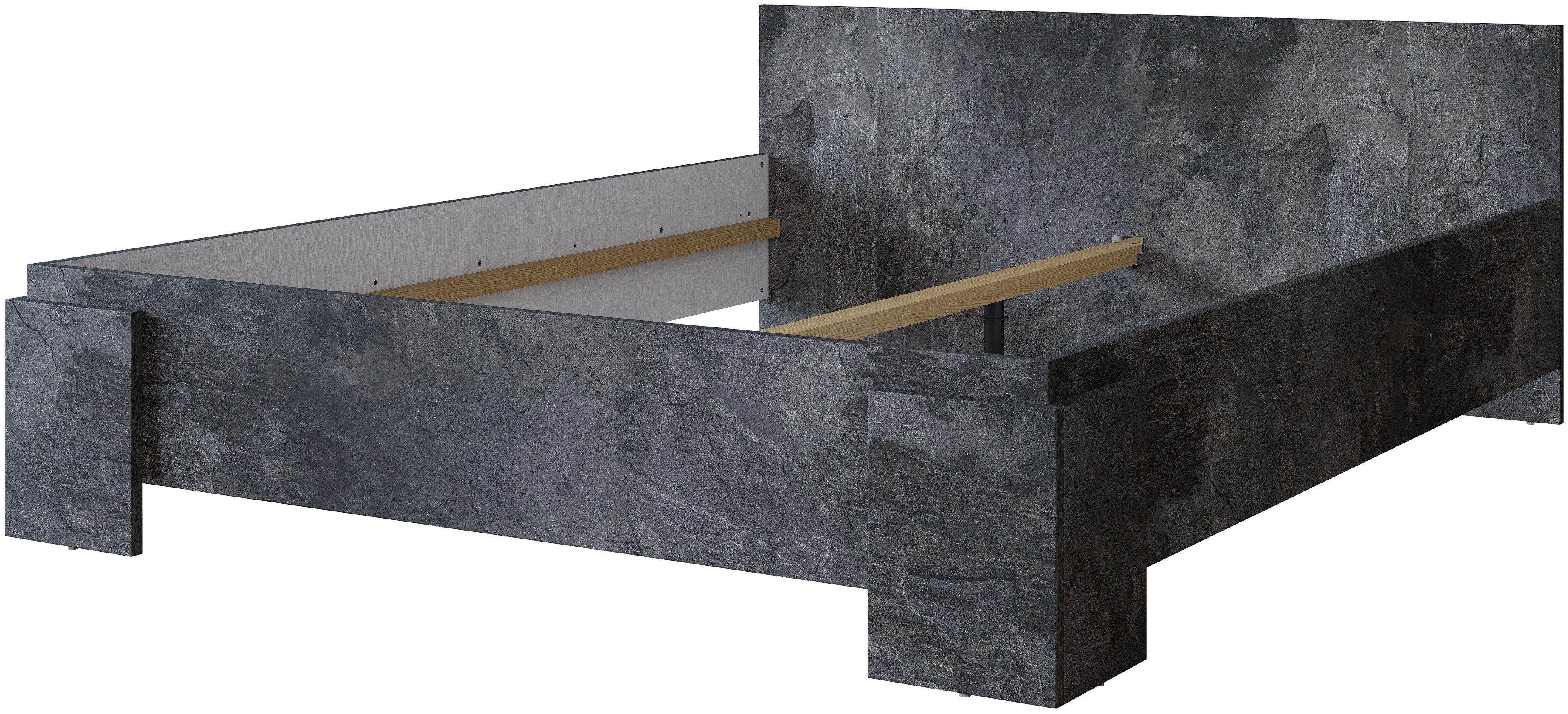 INOSIGN Bedframe India, FSC-gecertificeerd houtmateriaal, gemaakt in Europa Tweepersoonsbed 160x200 of 180x200 cm, wit of leisteenkleurig