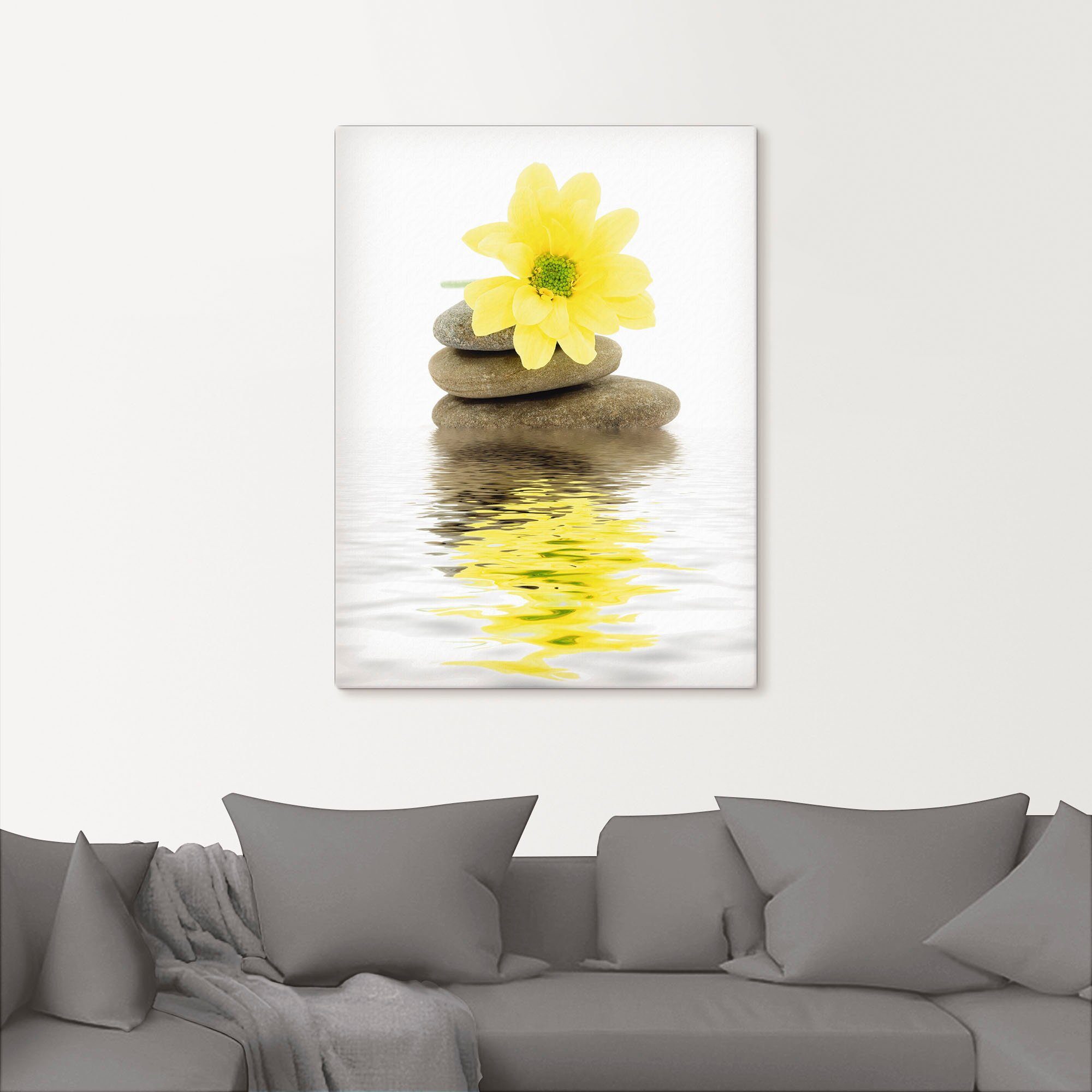 Artland Artprint Zen Spa stenen met bloemen II als artprint van aluminium, artprint voor buiten, artprint op linnen, poster in verschillende maten. maten