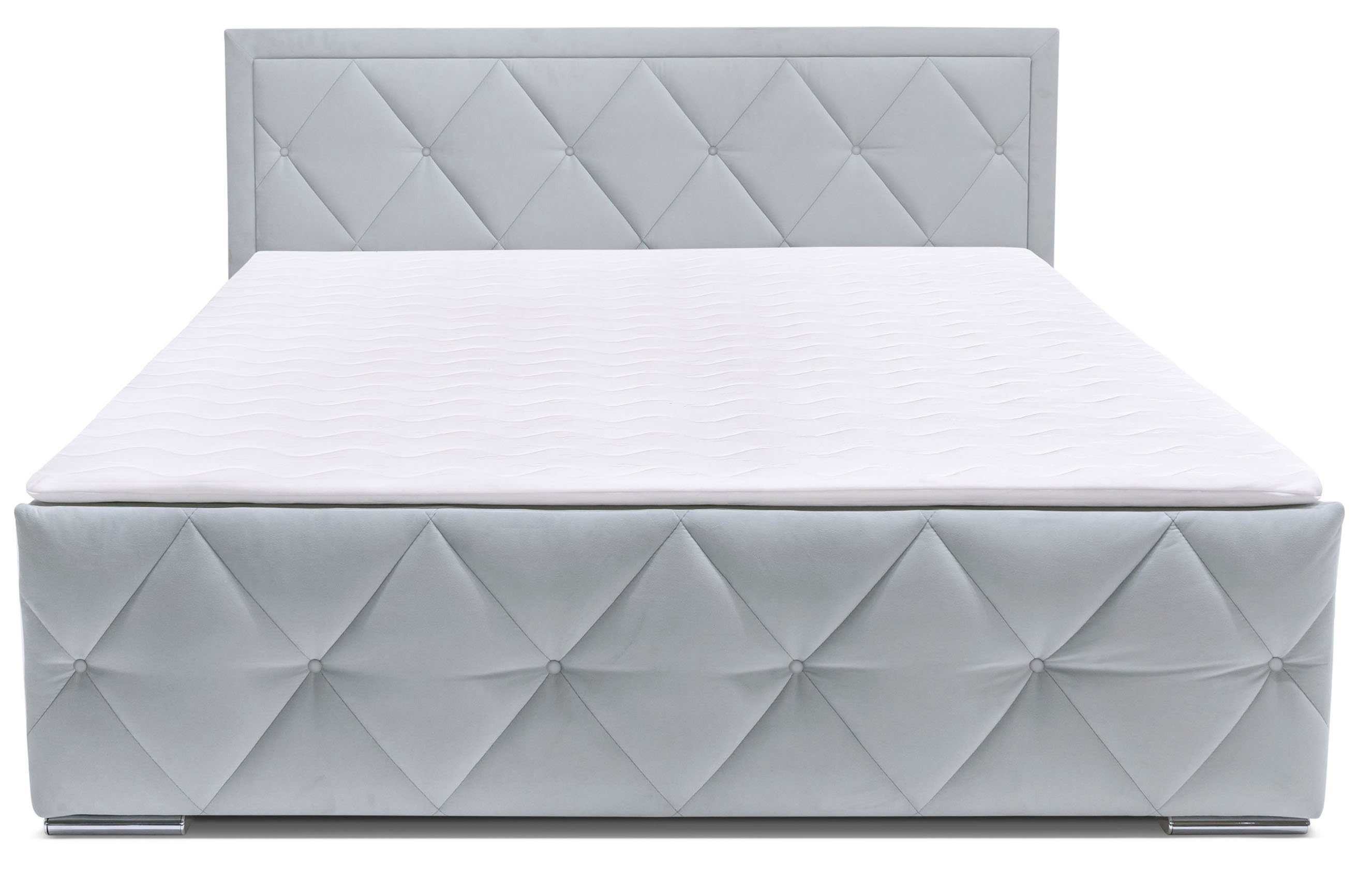 Leonique Boxspring Alfie, bestseller! Inclusief bedlade & topper Optioneel met knoopstiksels of strassstenen, H2, H3 en H4 verkrijgbaar