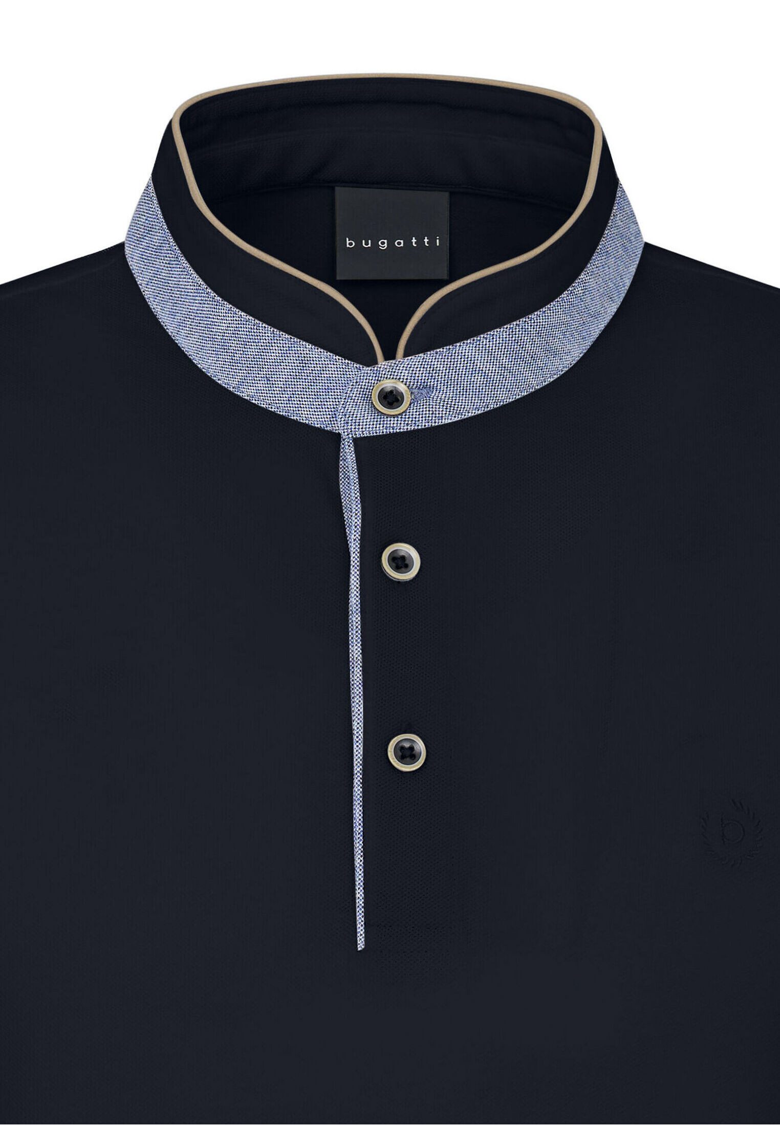Bugatti Poloshirt met opstaande kraag