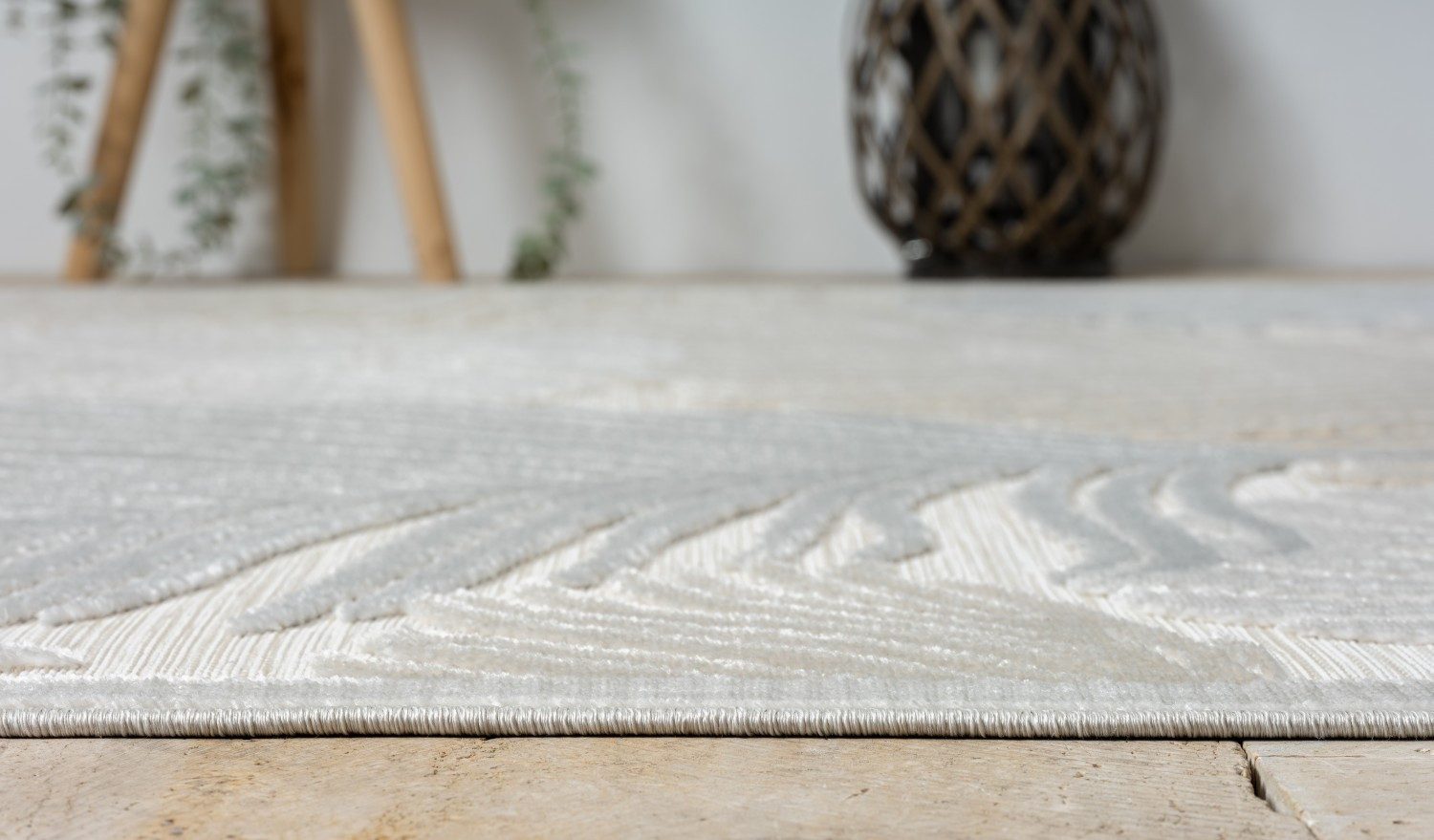 Myflair Möbel & Accessoires Vloerkleed Odette voorraadopruiming Bladerenmotief, hoog-laag effect, geschikt voor buiten, balkon, terras