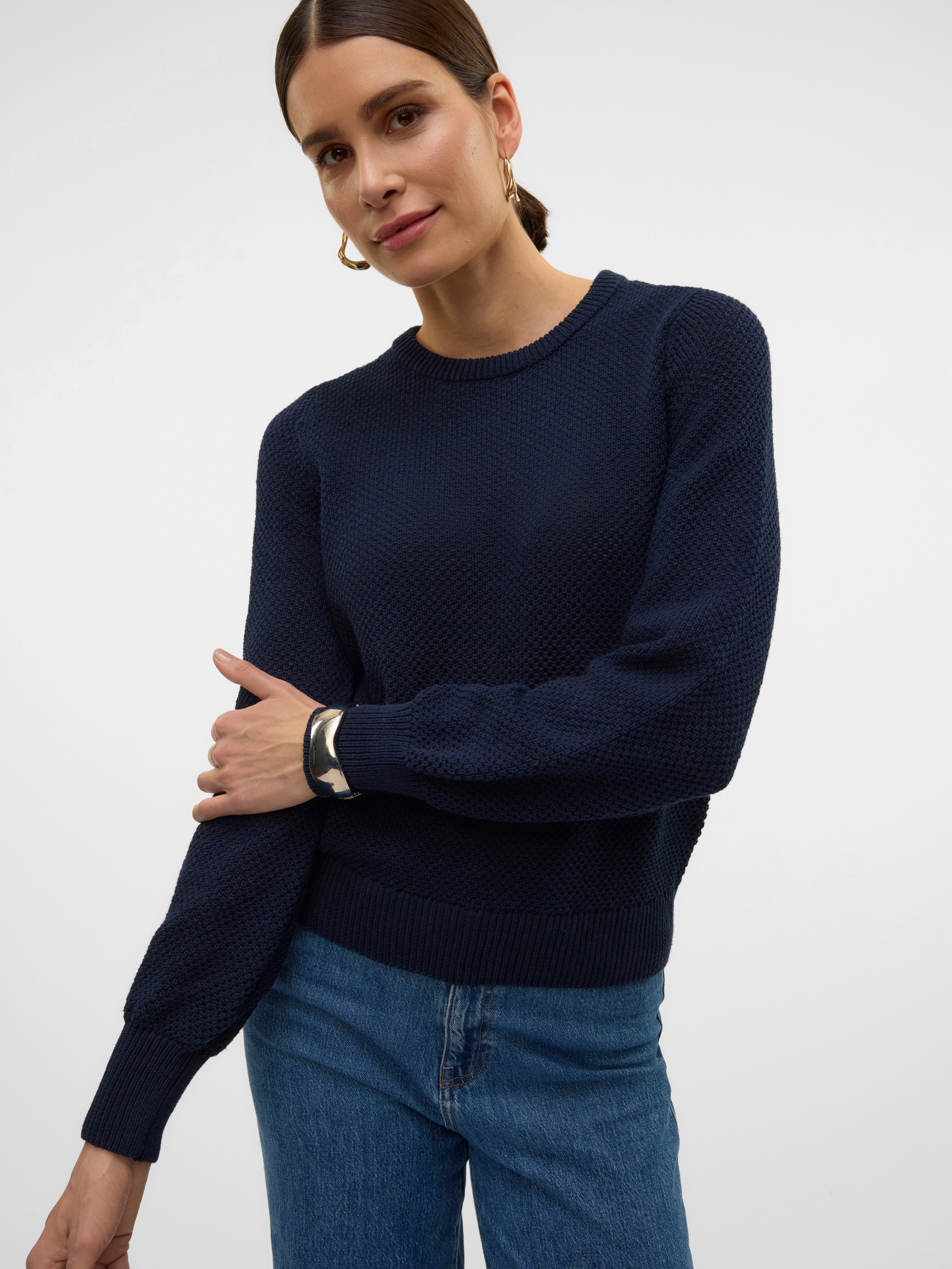 Vero Moda Trui met ronde hals VMAMAZING LS O-NECK PULLOVER BOO