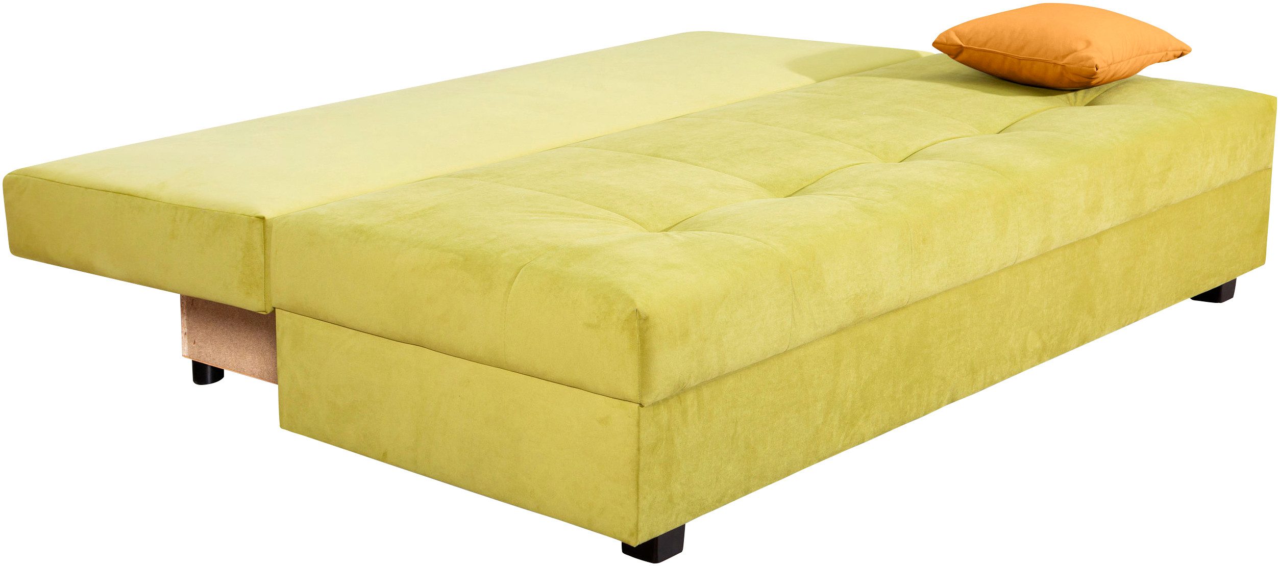 COLLECTION AB Slaapbank DARIA inclusief slaapfunctie en bedlade Slaapbank, bedfunctie, bedlade, inclusief rugkussens, veerkern