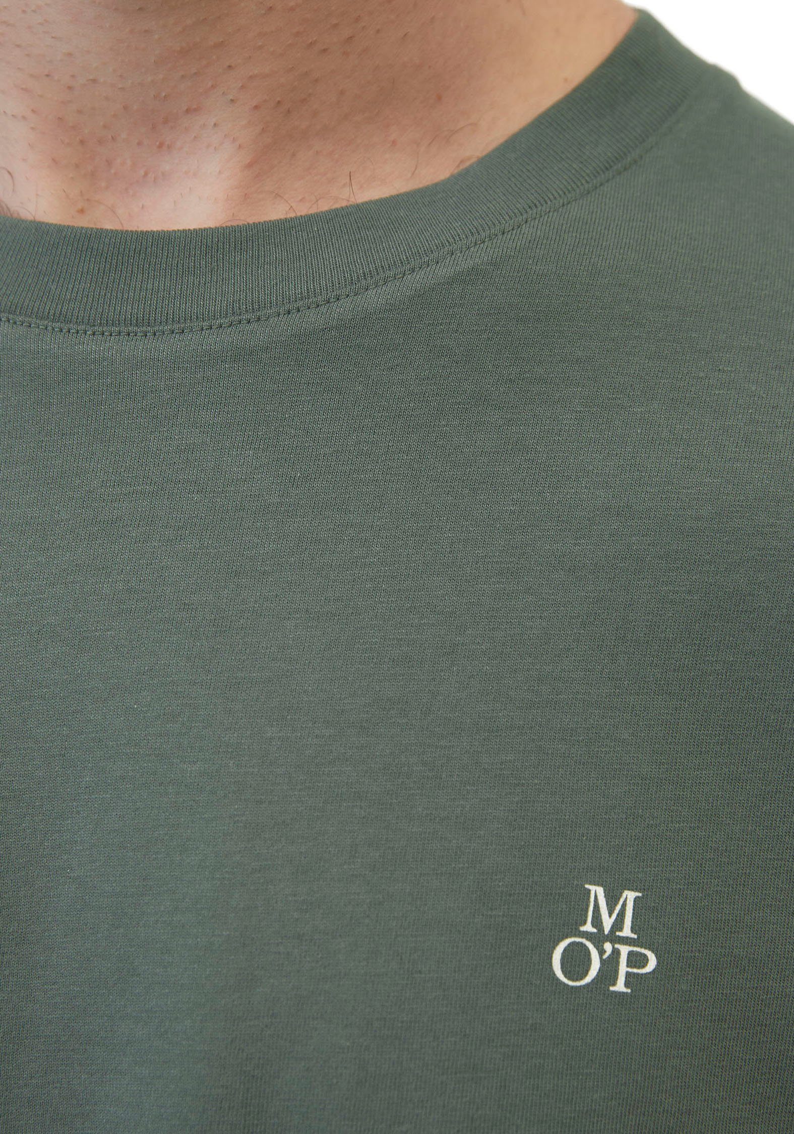 Marc O'Polo Shirt met lange mouwen met subtiele logo-print aan de voorkant