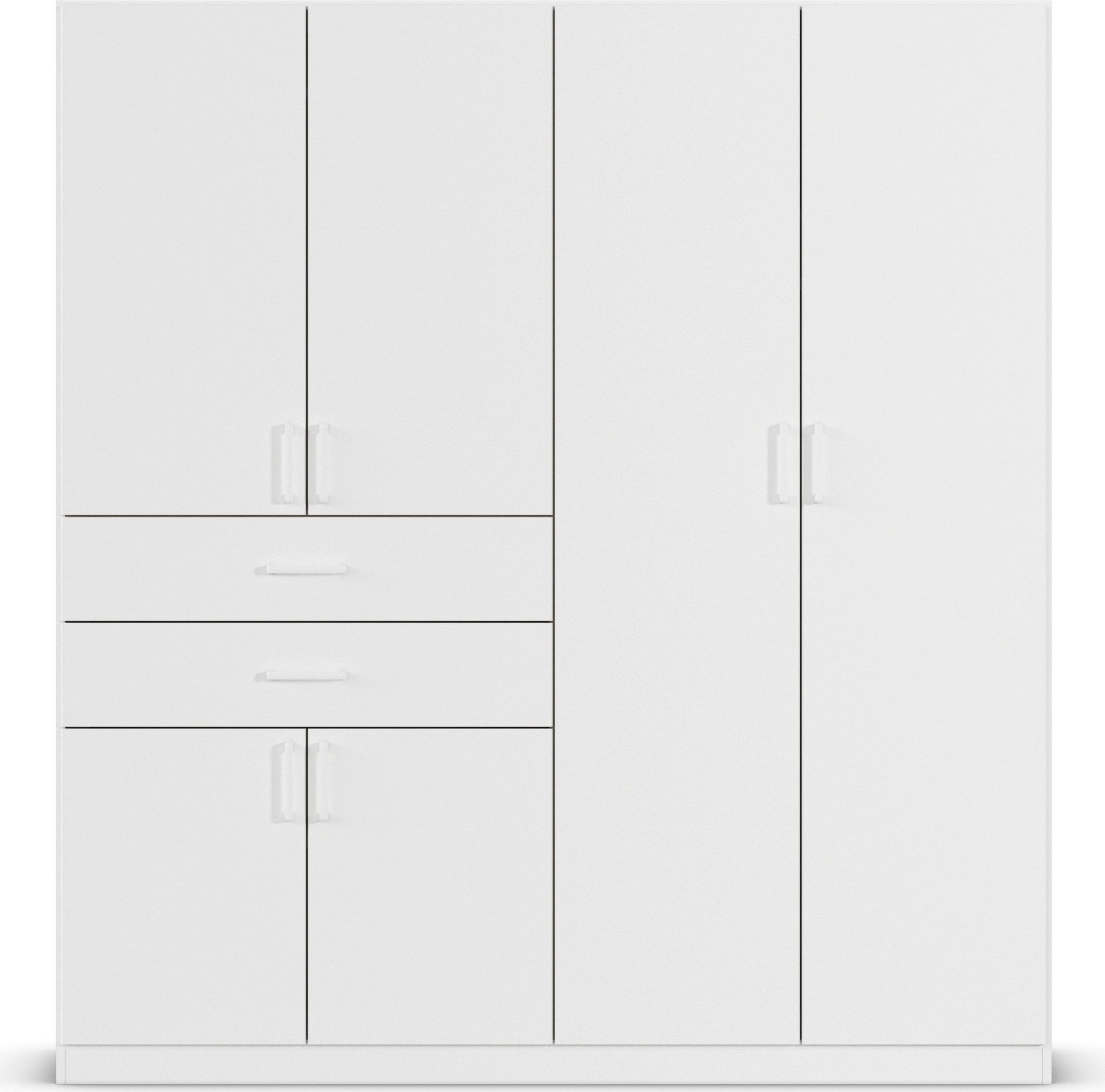 rauch Draaideurkast Kledingkast kast garderobe MAIKA met decor-front 2 lades, in verschillende breedtes, hoogtes, kleuren, made in germany