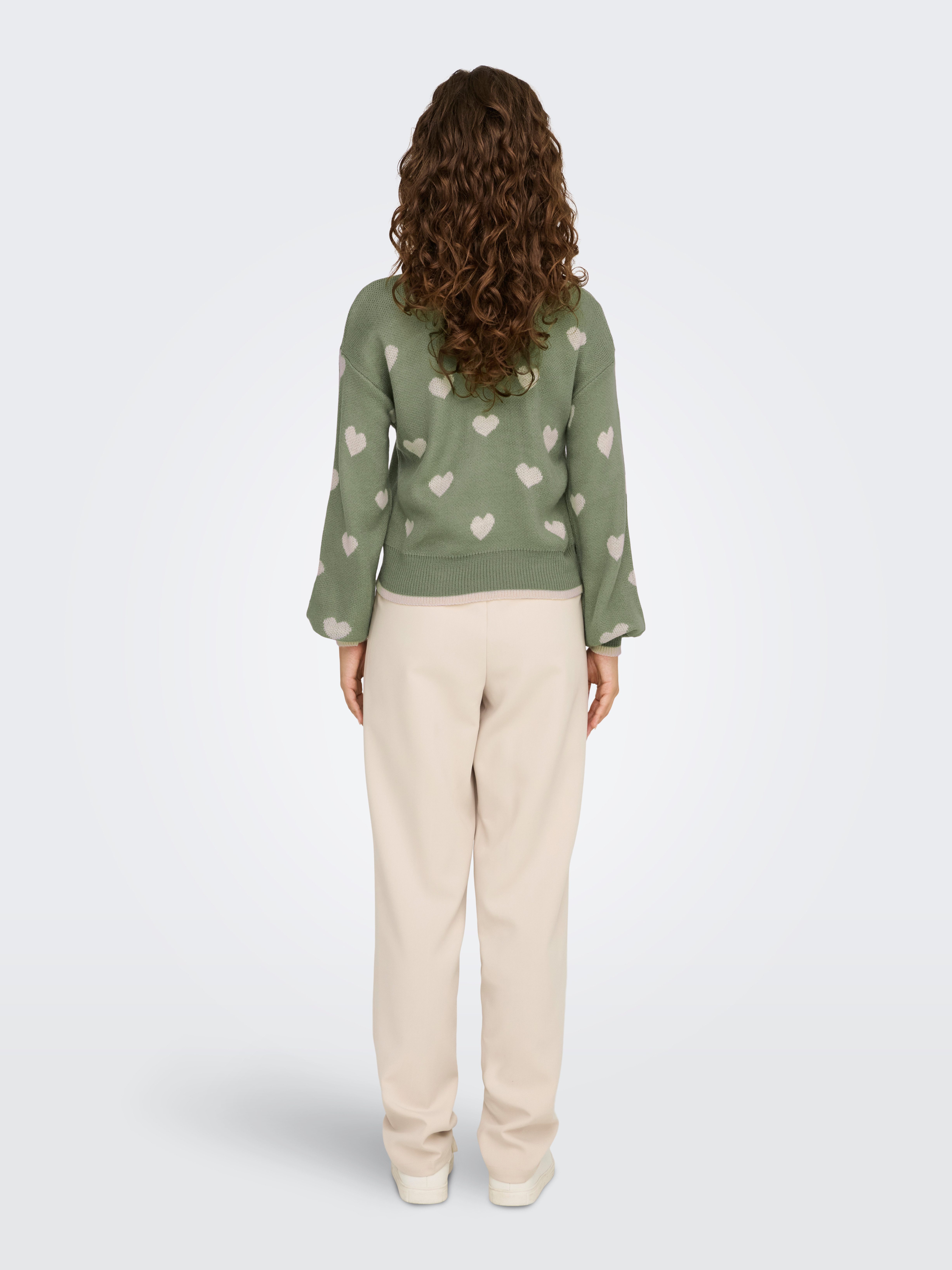 JDY Trui met ronde hals ROMANCE L S JACQ. PULLOVER KNT NOOS