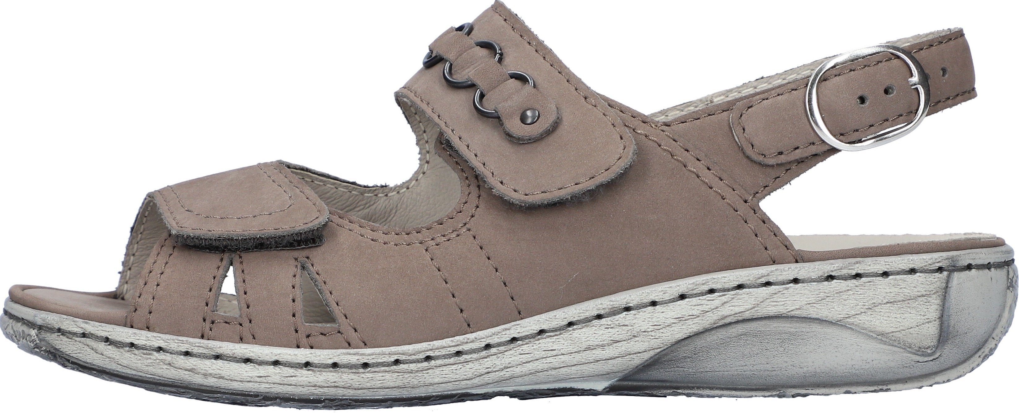 Waldläufer Sandalen Garda zomerschoen, sandaal, sleehak, met drukknoop, g-breedte