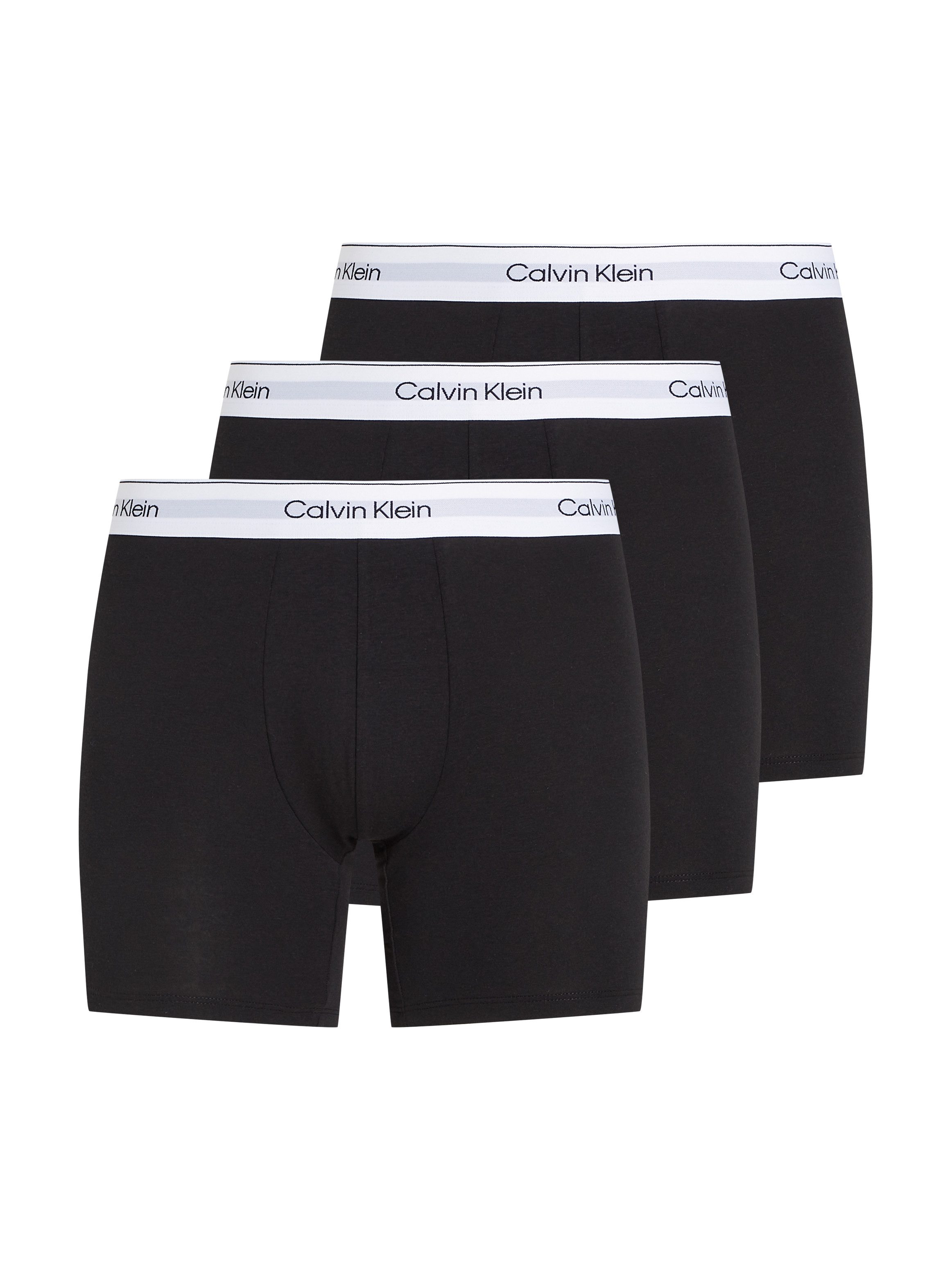 Calvin Klein Boxershort BOXER BRIEF 3PK met langere pijpen logo-elastische band (3 stuks) (set 3 stuks)