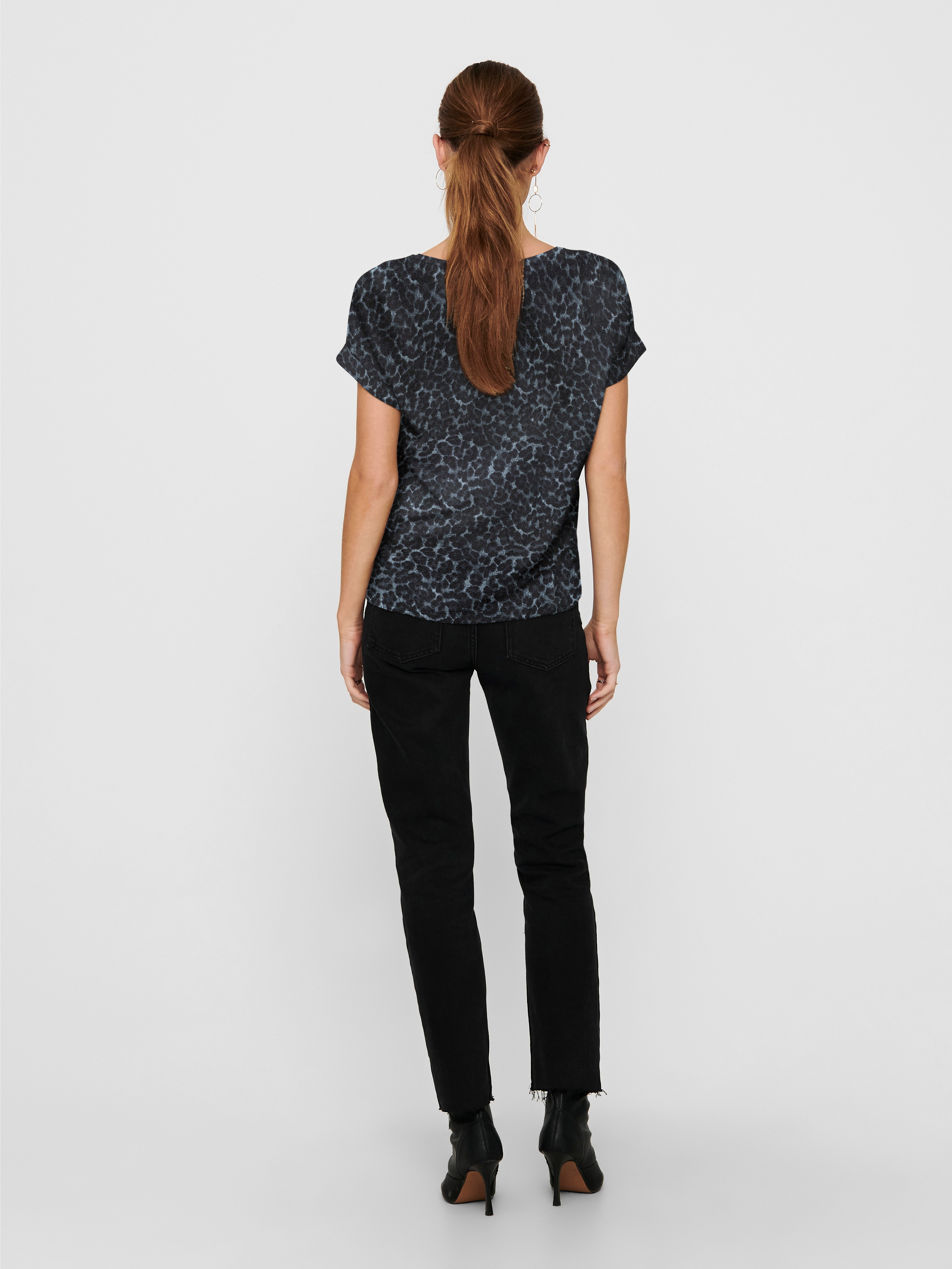 Only Shirt met korte mouwen ONLMOSTER AOP S S TOP NOOS JRS