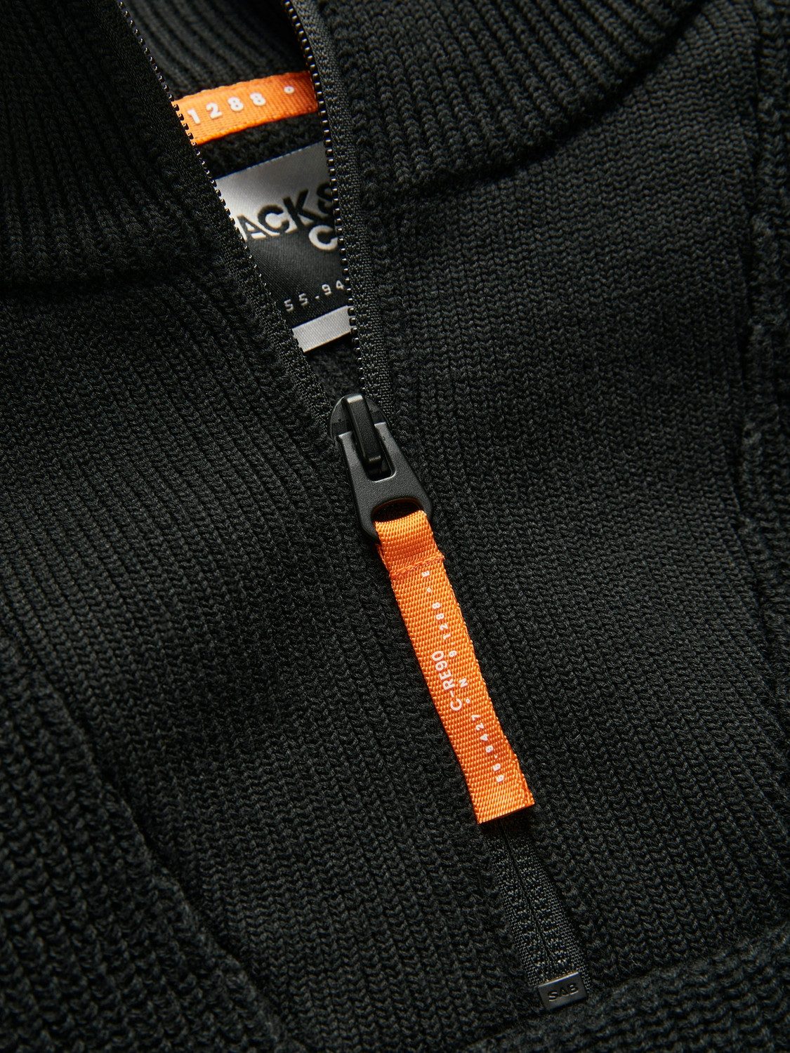 Jack & Jones Schipperstrui JCOOUTDOOR KNIT HALF ZIP HIGH NECK SN