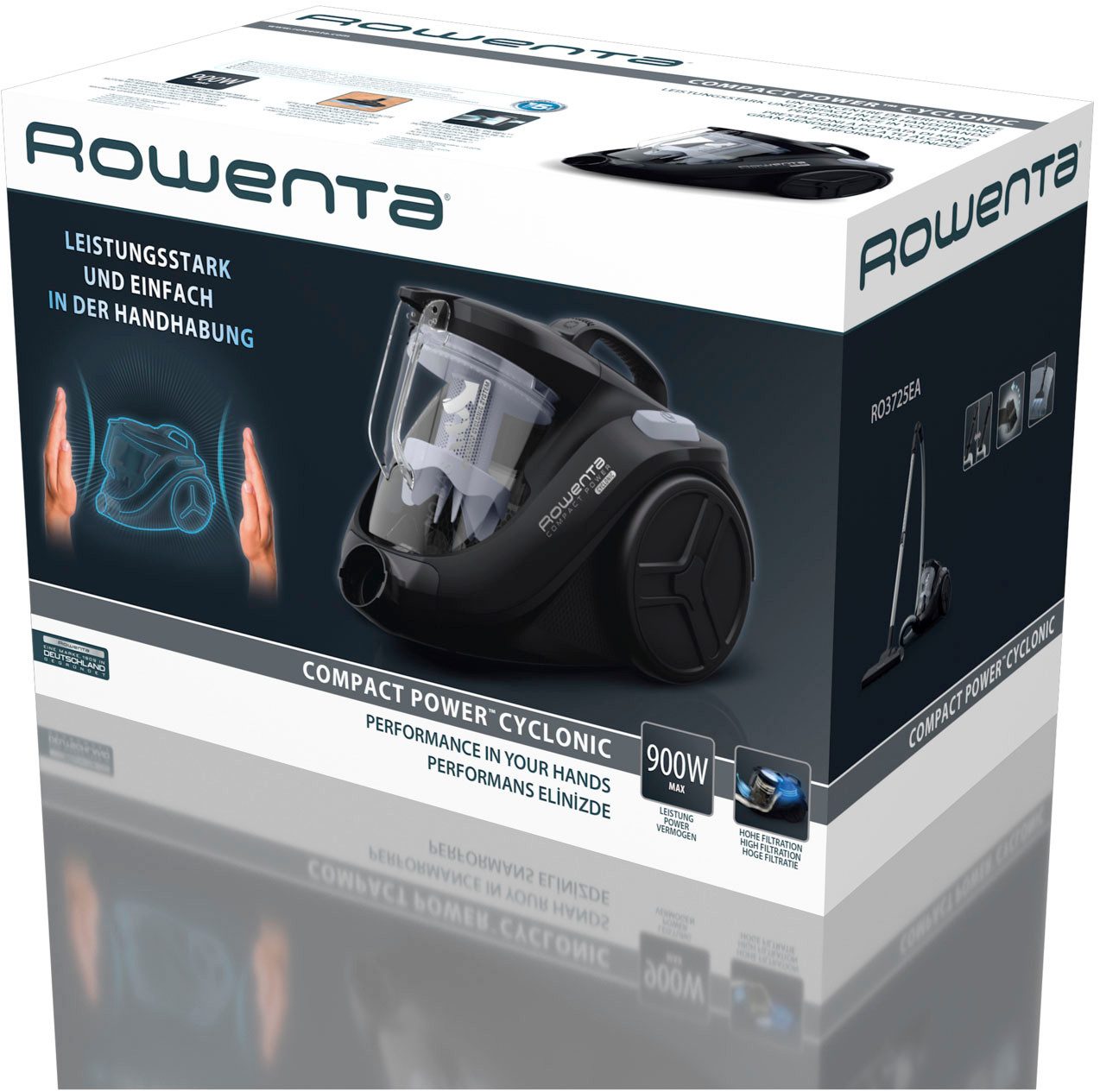 Rowenta Stofzuiger Compact Power Cyclonic, zakloos, hoge zuigkracht op harde vloeren