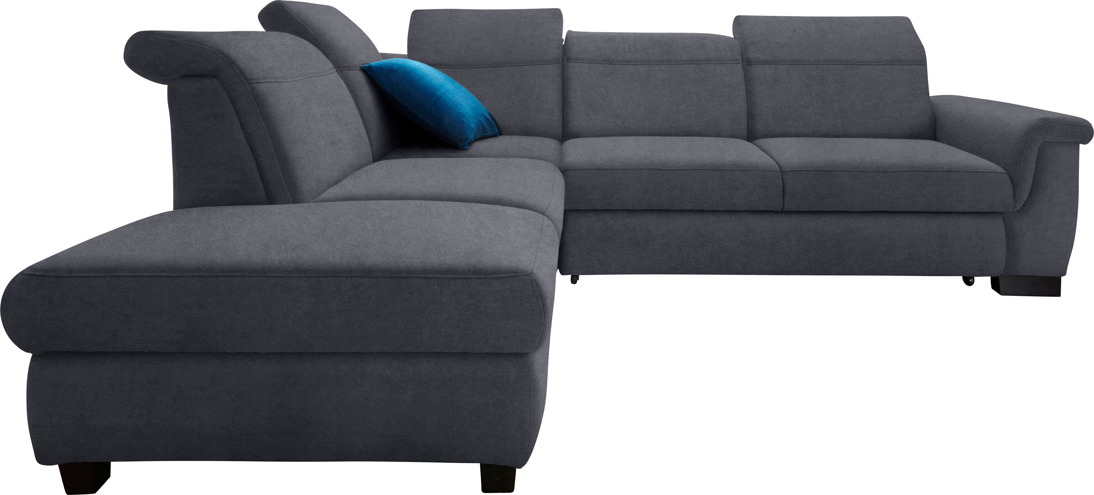 DOMO collection Hoekbank Sully comfortabel sofa, OTTOs Choice, L-vorm naar keuze met slaapfunctie en hoofd- resp. verstelbare rugleuning