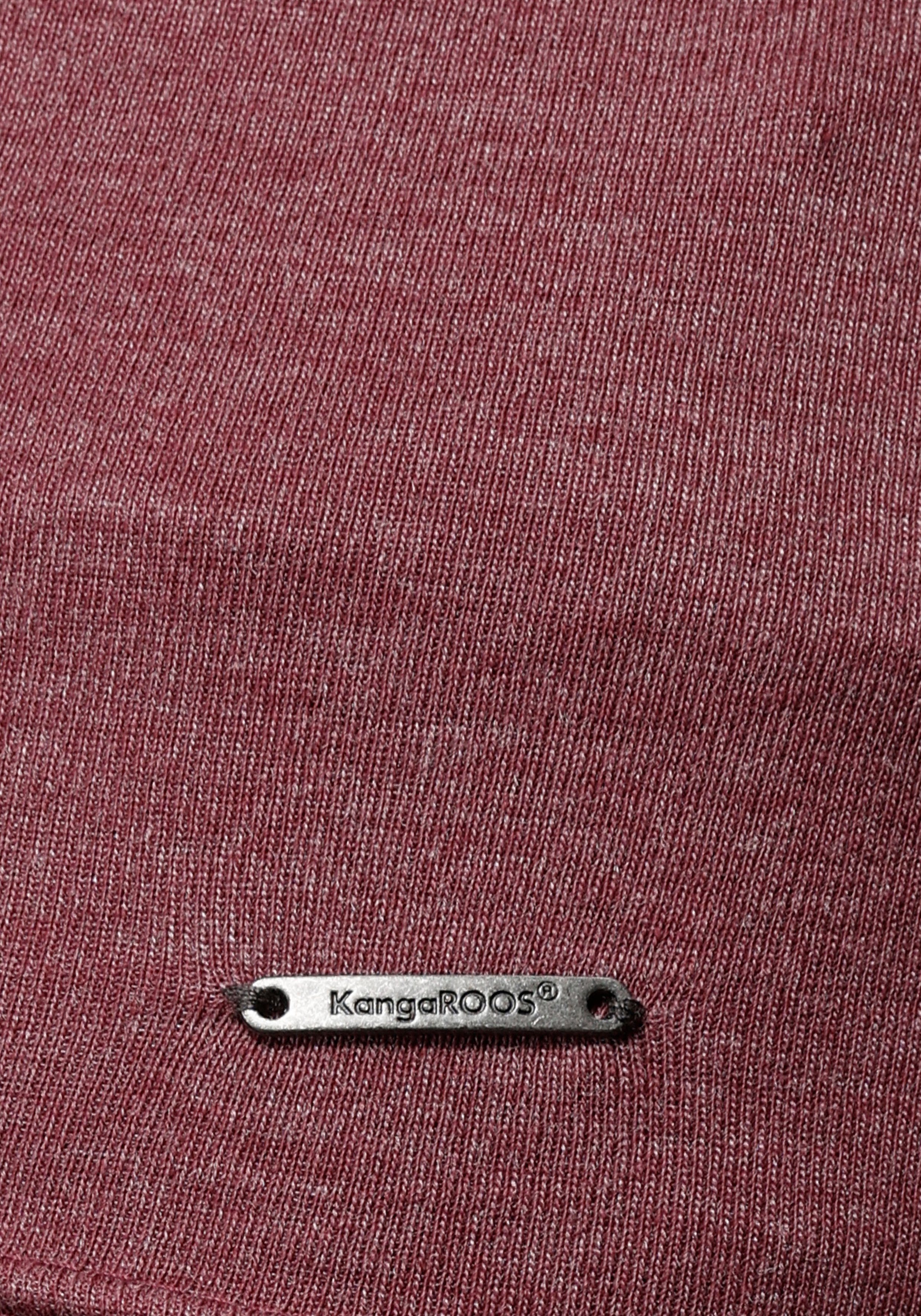 KangaROOS Longsleeve Lange mouwen, zeer figuurvolgende pasvorm, met glanzende metallic-print