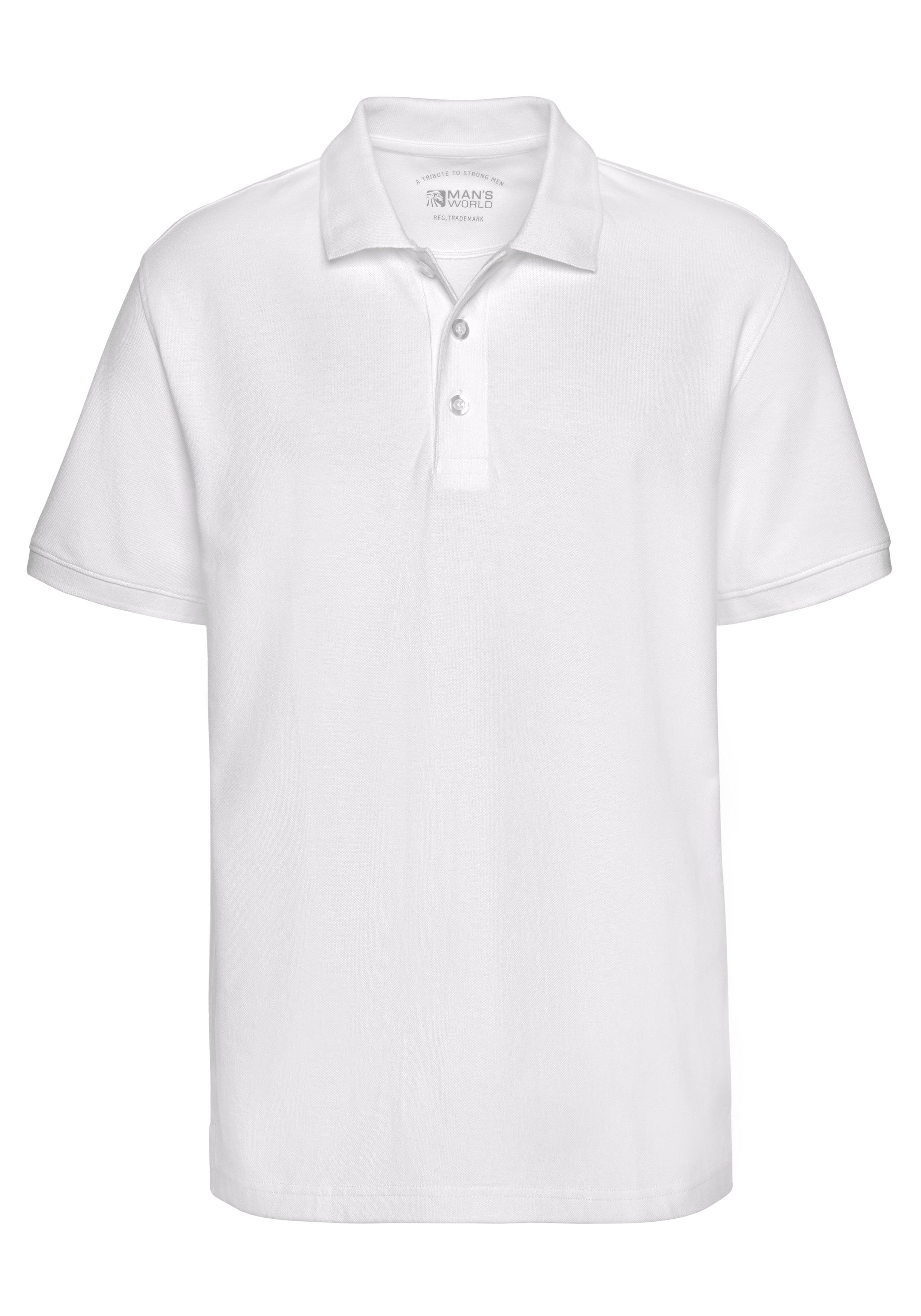 Man's World Poloshirt Korte mouwen, losse pasvorm, effen