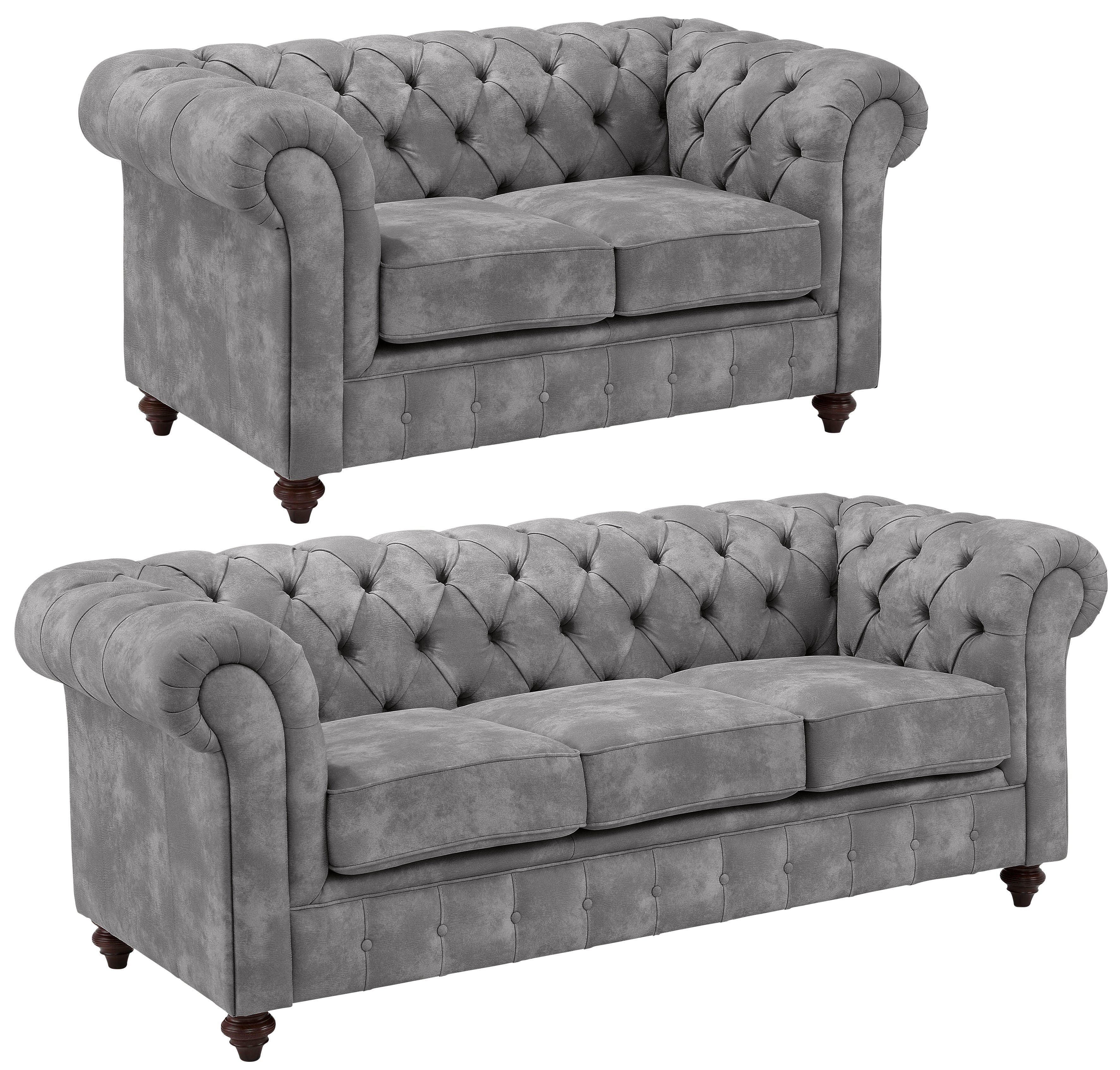 Home affaire Zithoek CHESTERFIELD hoogwaardige knoopdetails, bestaande uit 2- en 3-zitsbank (2-delig)