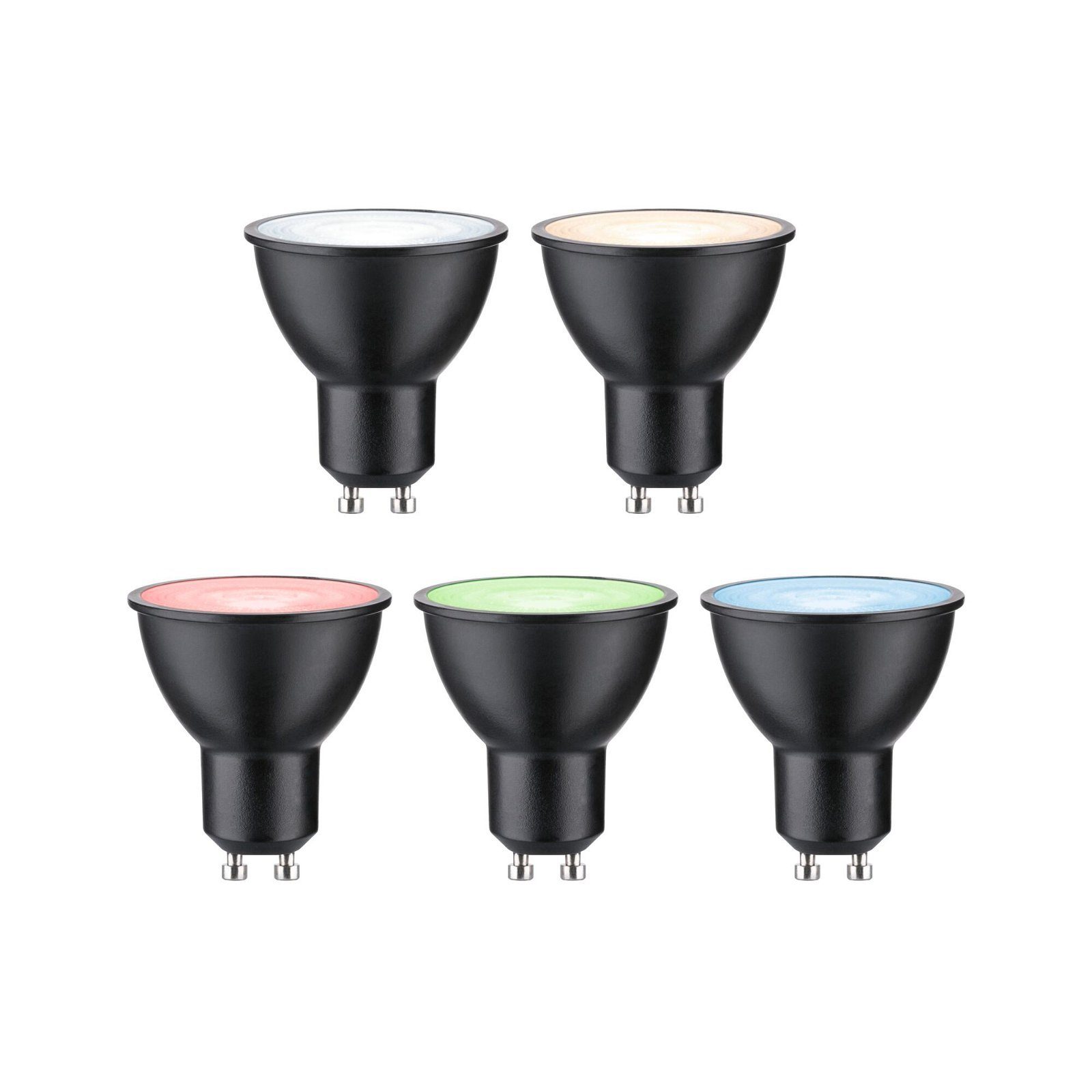 Paulmann Led-verlichting Smart 3-pack Reflector zwart mat 350lm 2200K-6500K 230V