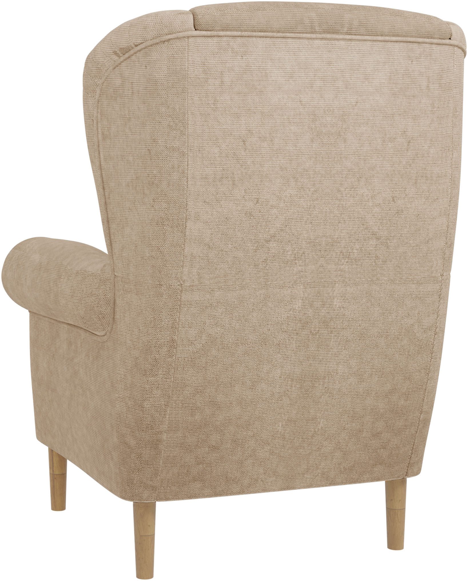 Home affaire Oorfauteuil OSTIANO BxDxH: 80x82x98 cm, fauteuil Uniek stuk, dikke gebogen armleuningen, effen en geruit