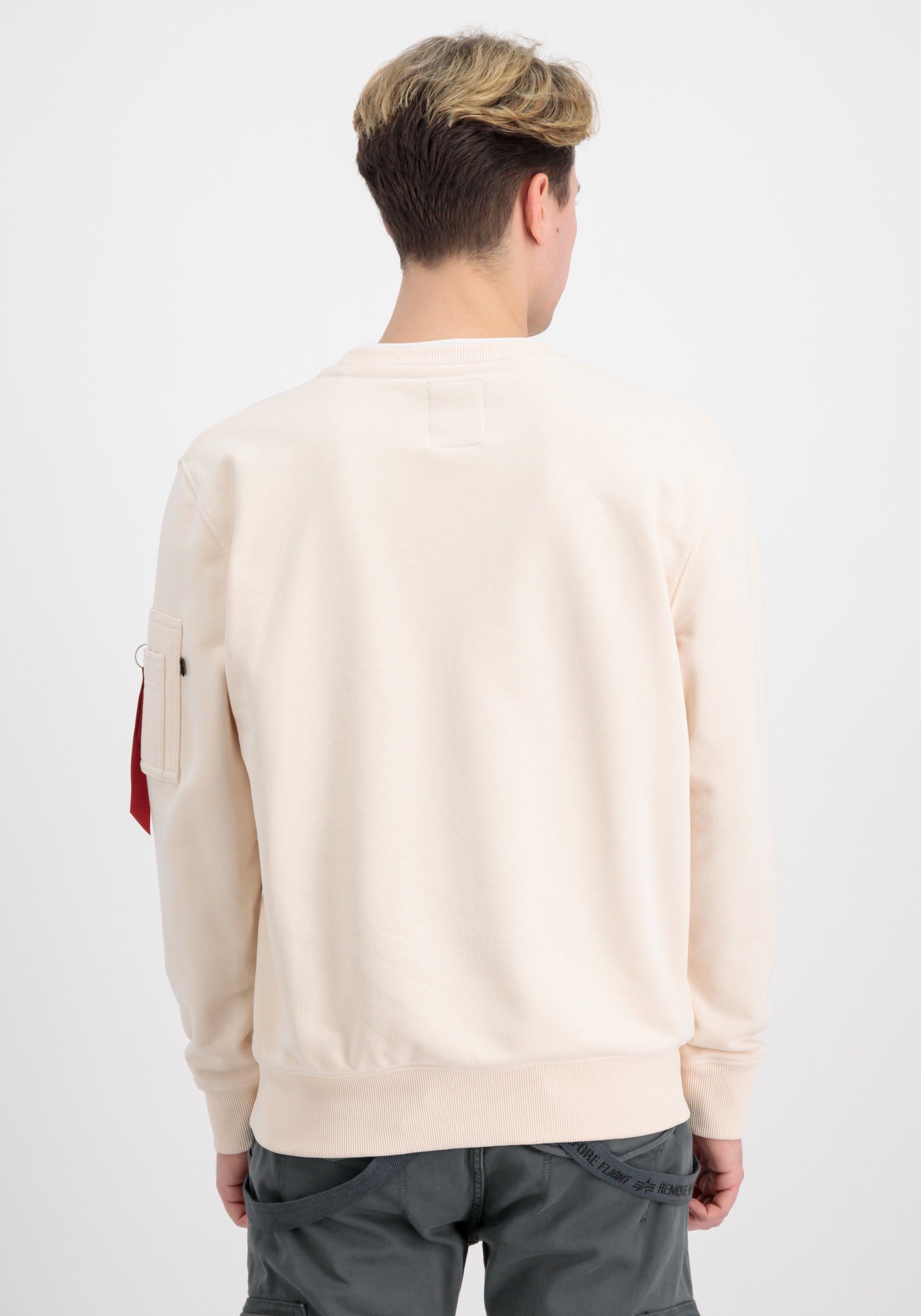 Alpha Industries Sweater Alpha Industries Men - Sweatshirts Double Layer Sweater heren sweaters maat 2XL wit