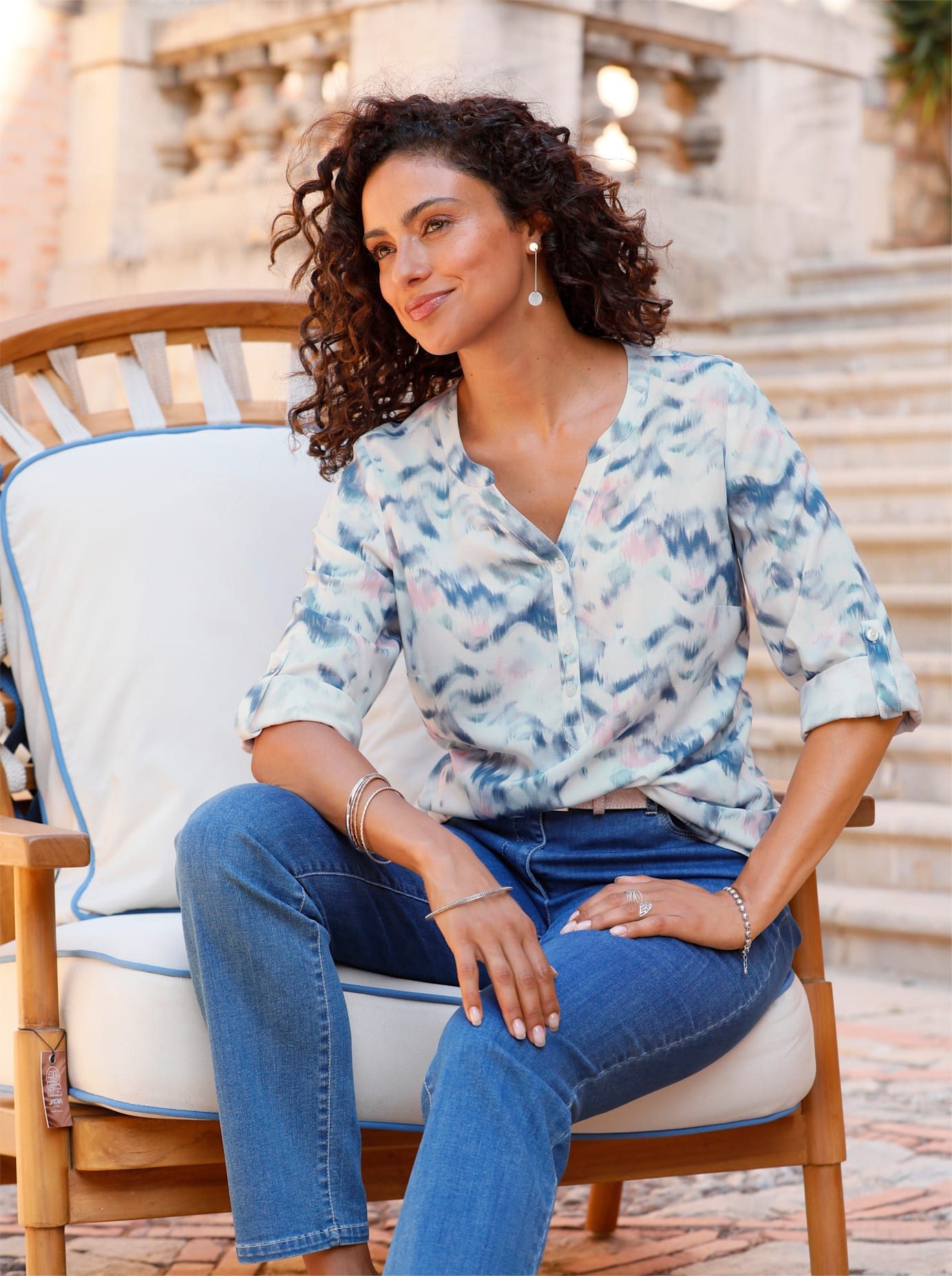 Classic Inspirationen Gedessineerde blouse