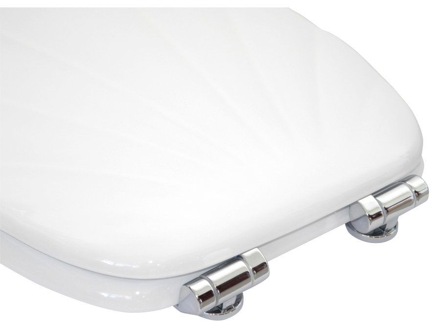 Sanilo Toiletzitting Schelp wit met soft-closemechanisme