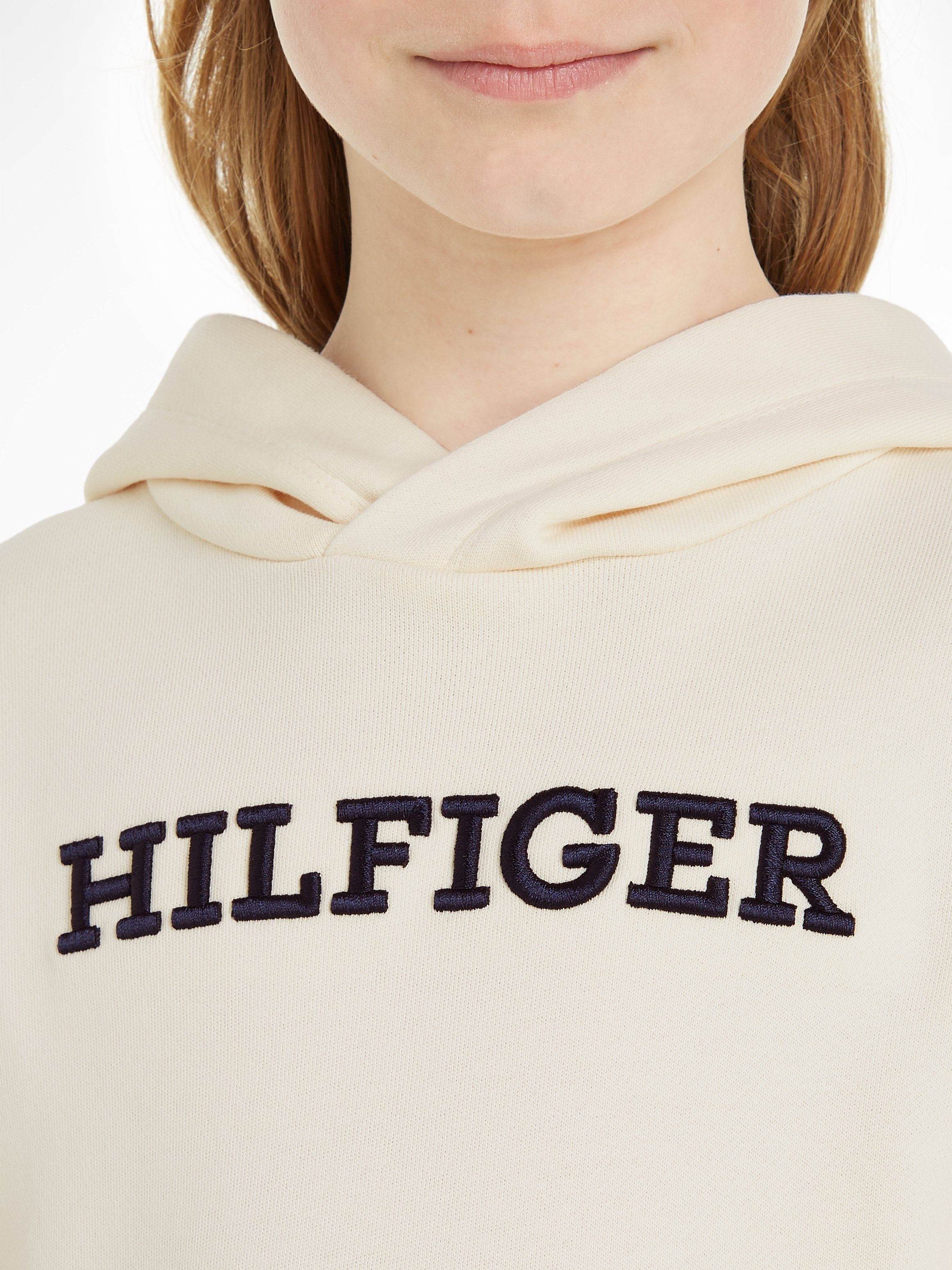 Tommy Hilfiger Hoodie U MONOTYPE HOODIE met logoborduursel op borsthoogte
