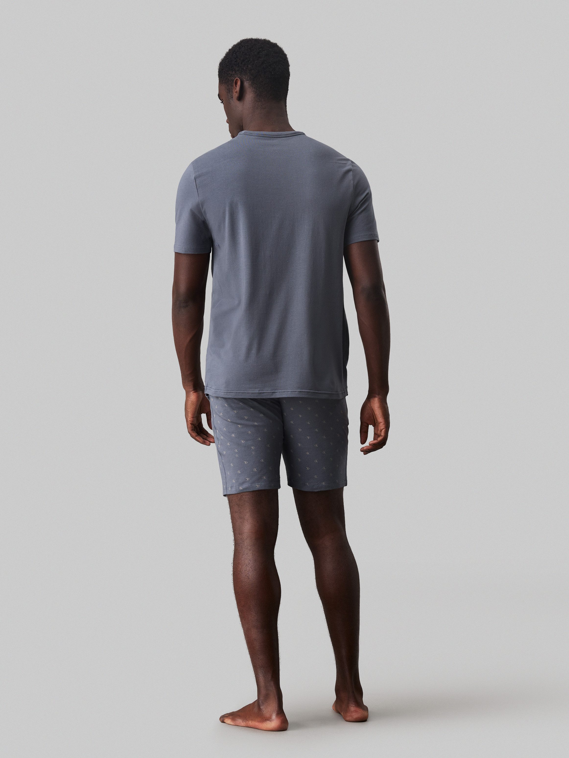 Calvin Klein Shortama S S SHORT SET met bedrukte shorts (set 2-delig)