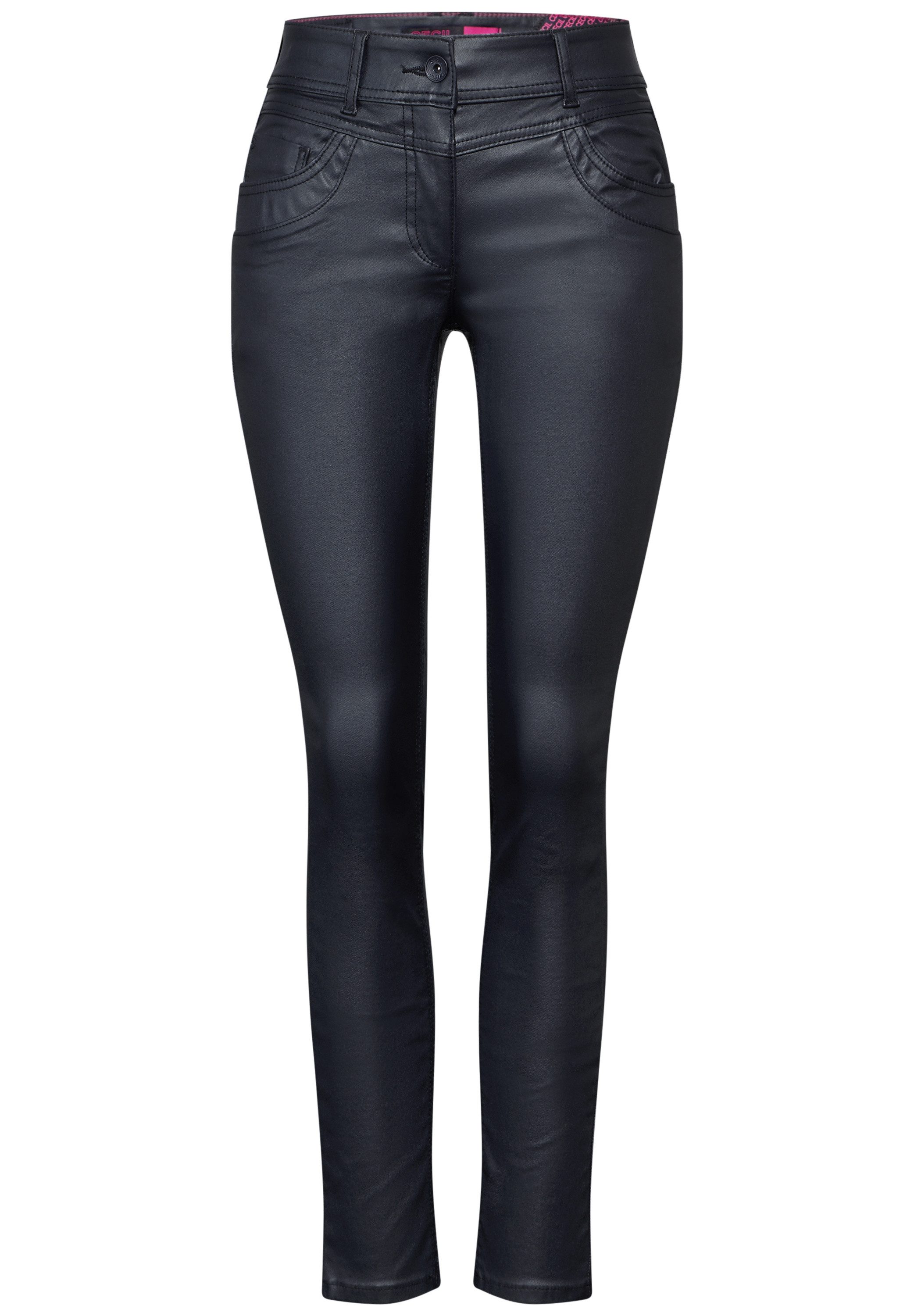 Cecil Imitatieleren broek Scarlett in five-pocketsstijl