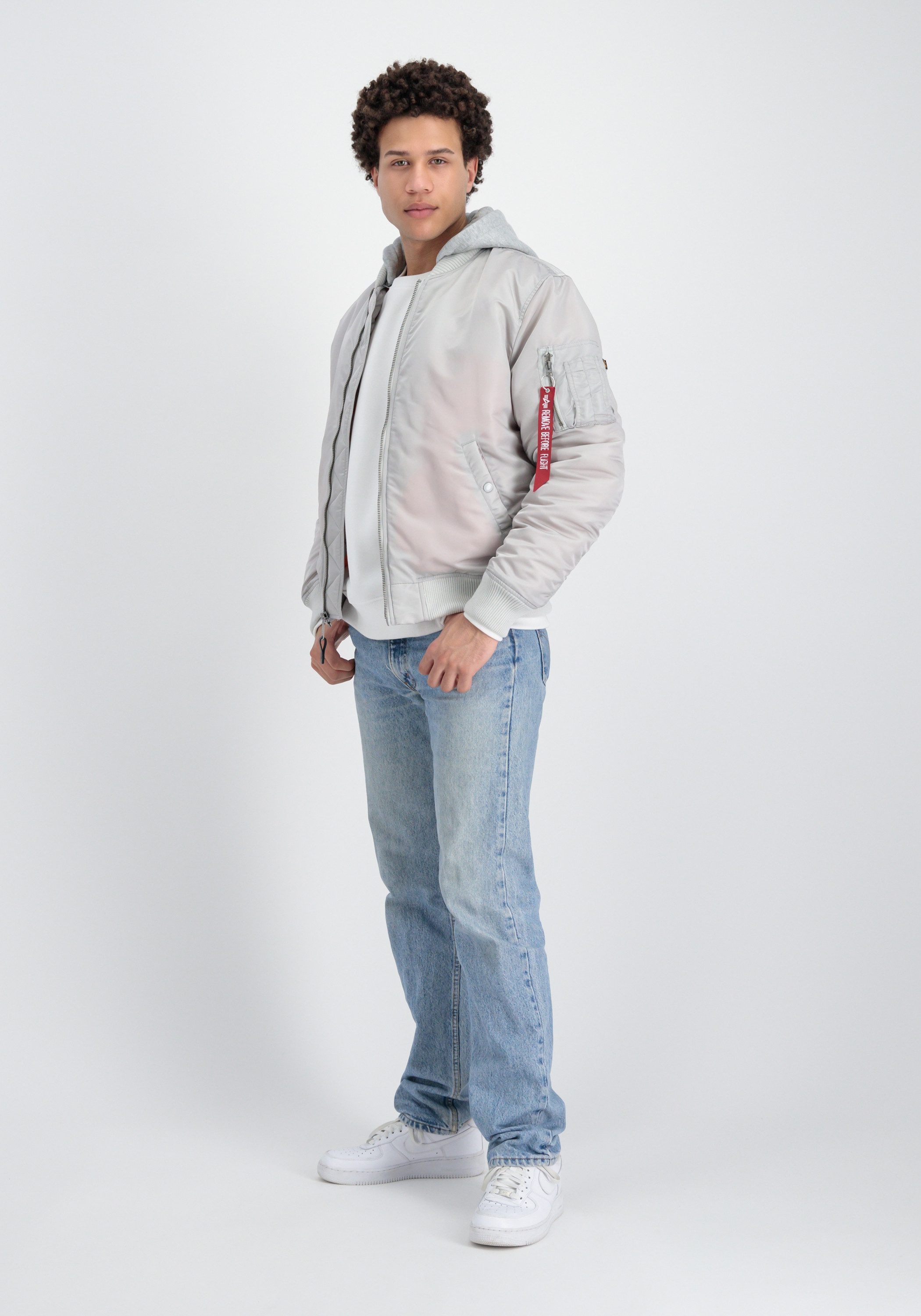 Alpha Industries Bomberjack Mannen Bomberjacks MA-1 Zip Kap Achter EMB