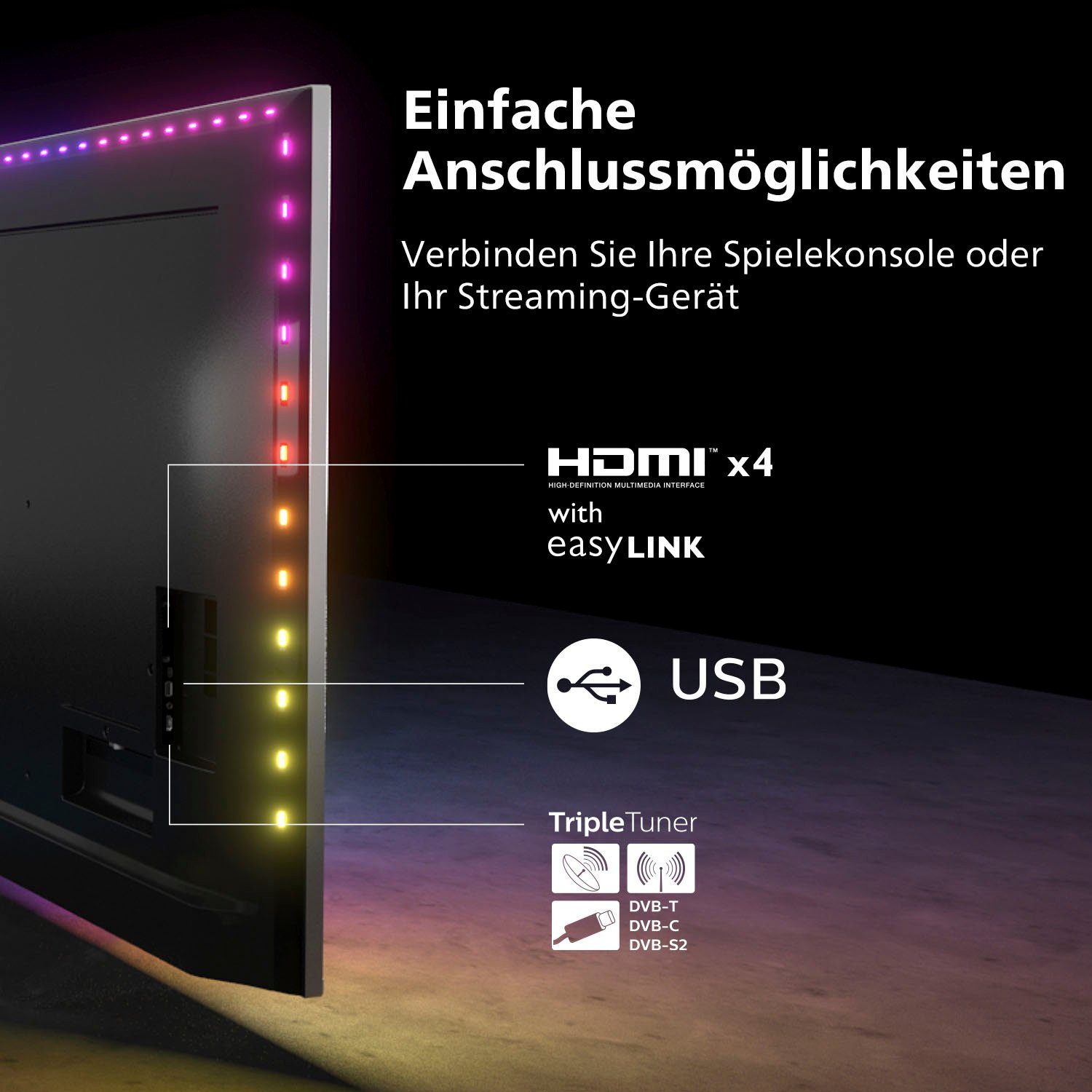 Philips Led-TV 86PUS8807/12, 217 cm / 86", 4K Ultra HD, Android TV - Smart TV - Google TV