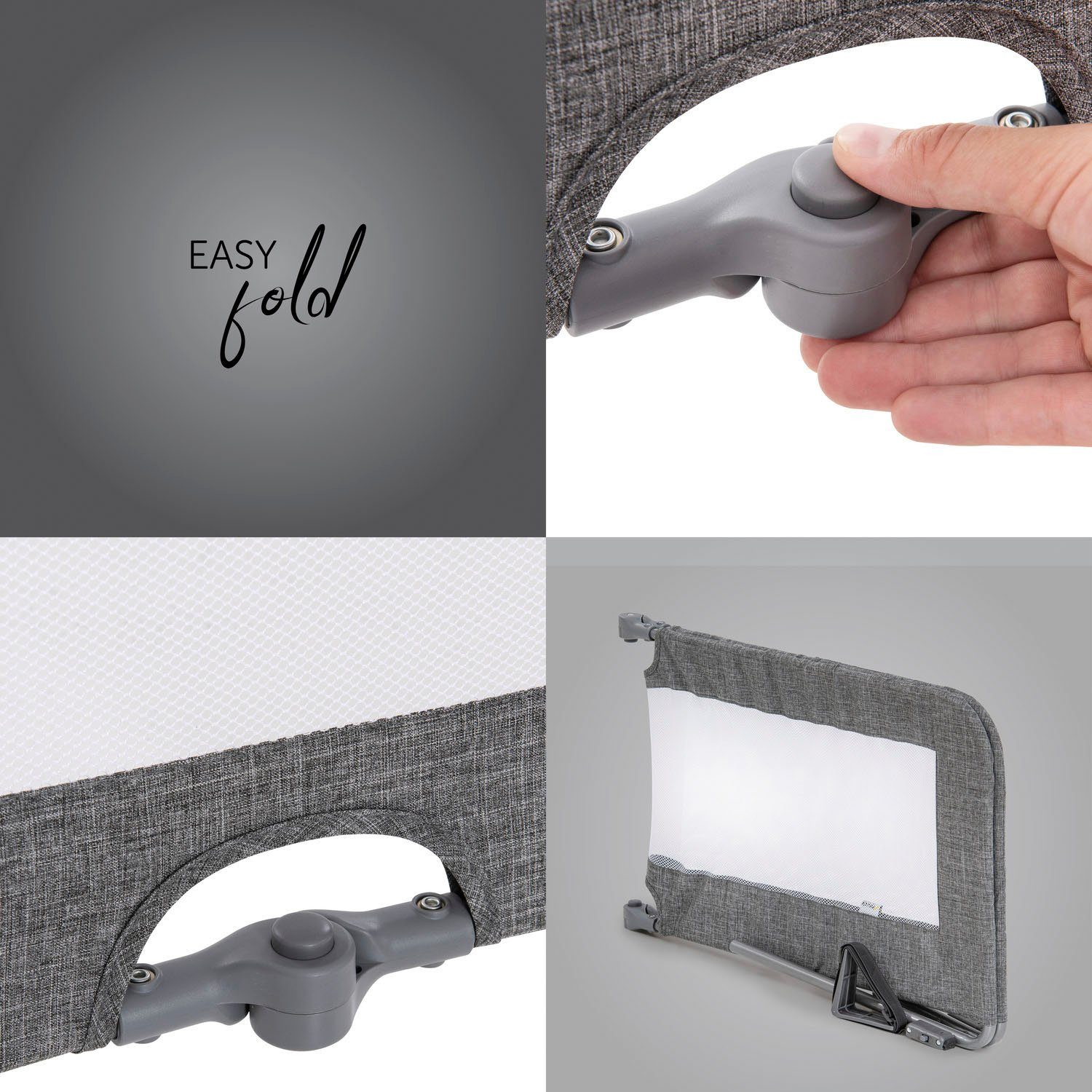 Hauck Bedhekje Sleep N Safe Plus XL - melange grey