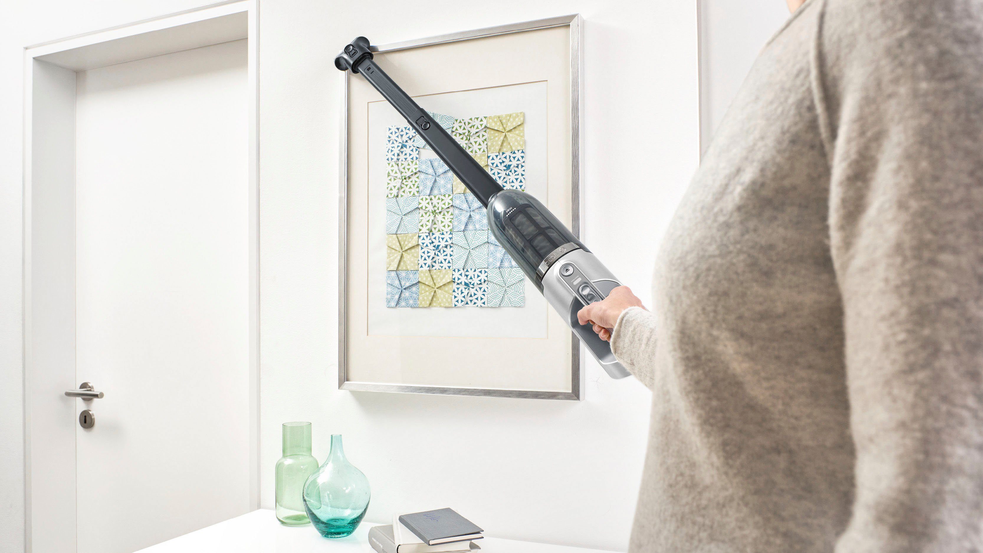 BOSCH Accu-kruimeldief en -stofzuiger Flexxo Gen 2 serie 4 BBH3K2801 28 v, elektrisch mondstuk met led, geïntegreerde accessoires, zilver