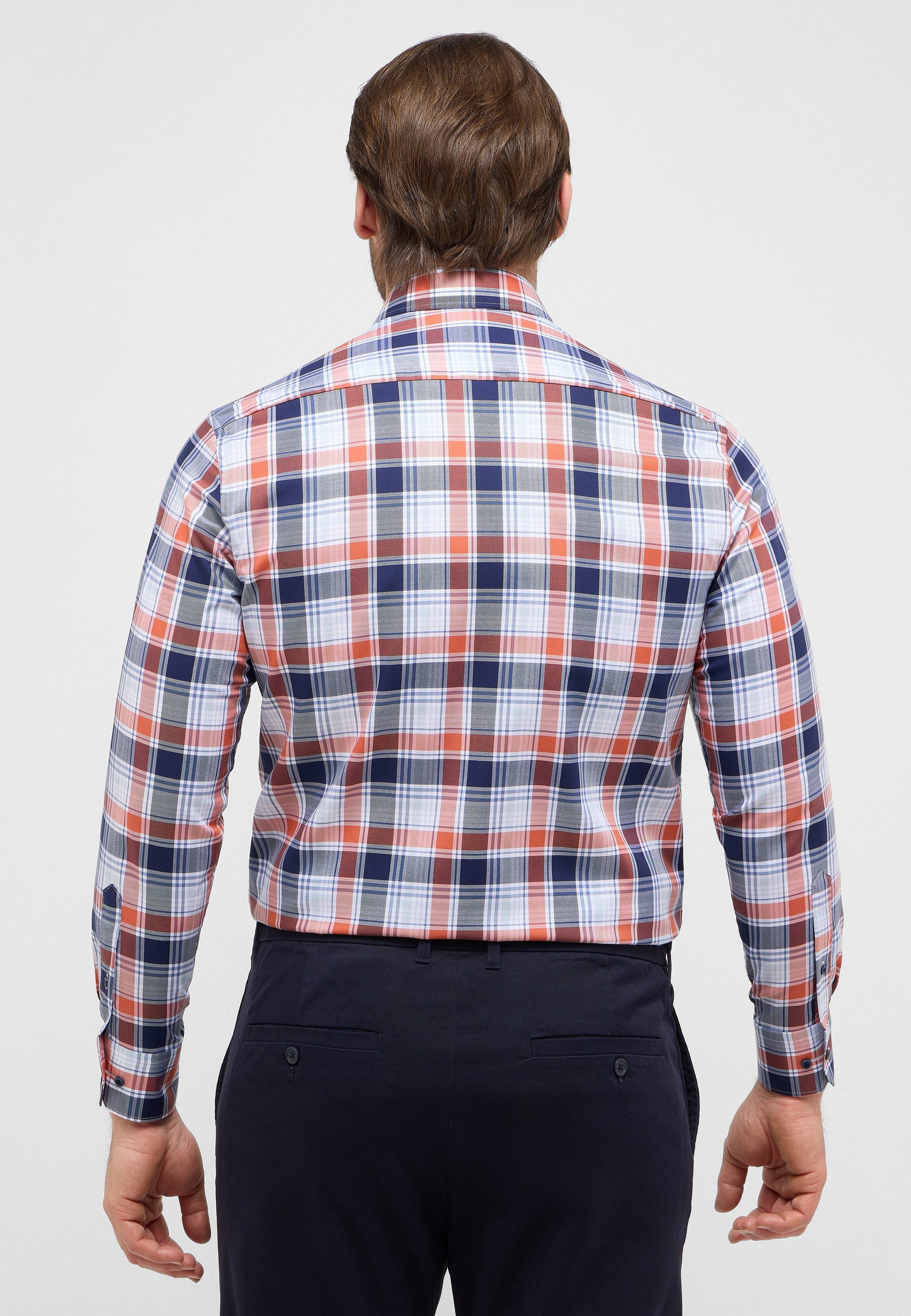 Eterna Overhemd met lange mouwen Comfort fit NON IRON (strijkvrij)