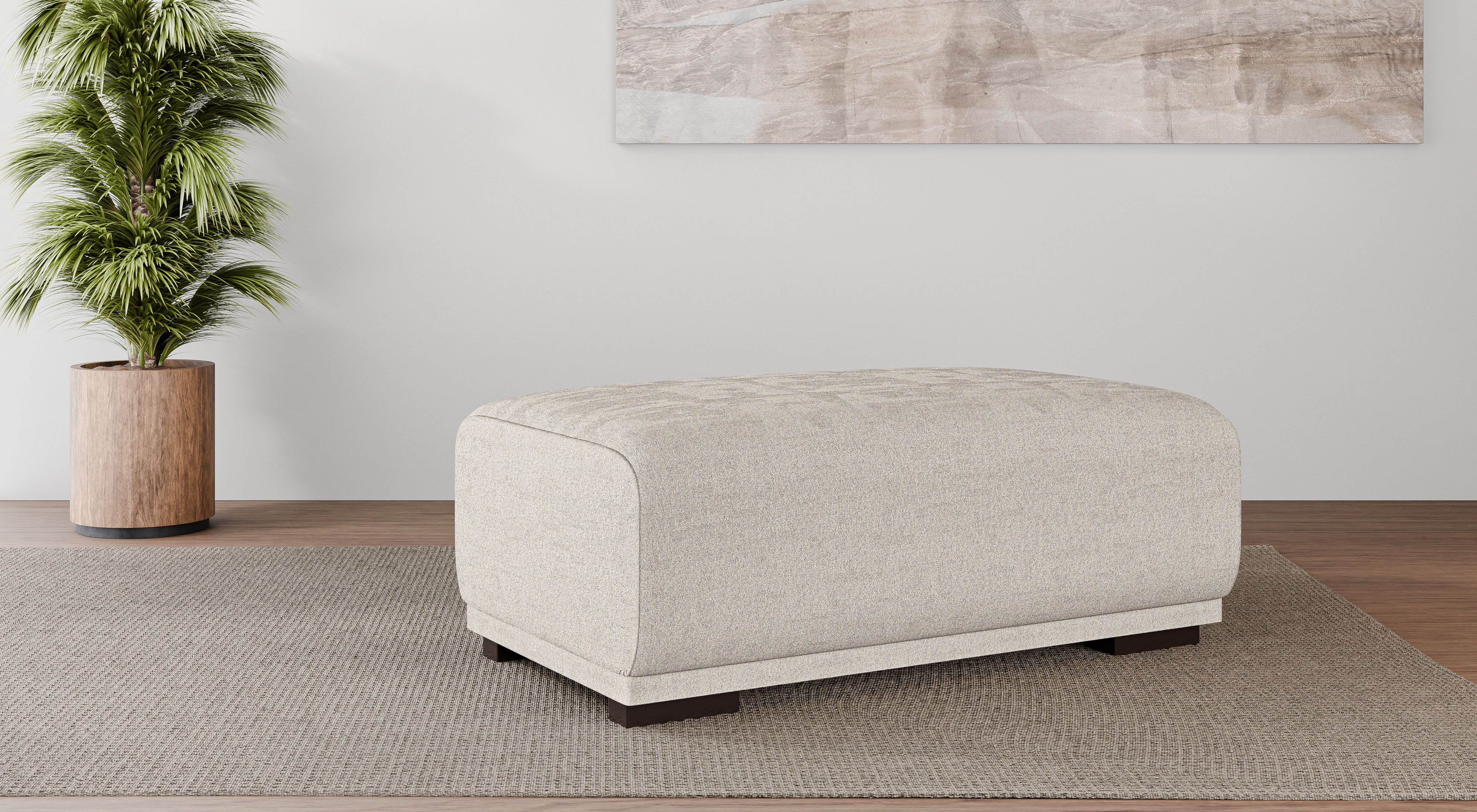 Home affaire Hocker BORNHOLM, grote poef passend bij de serie, afmetingen B/D/H: 122/72/46 cm