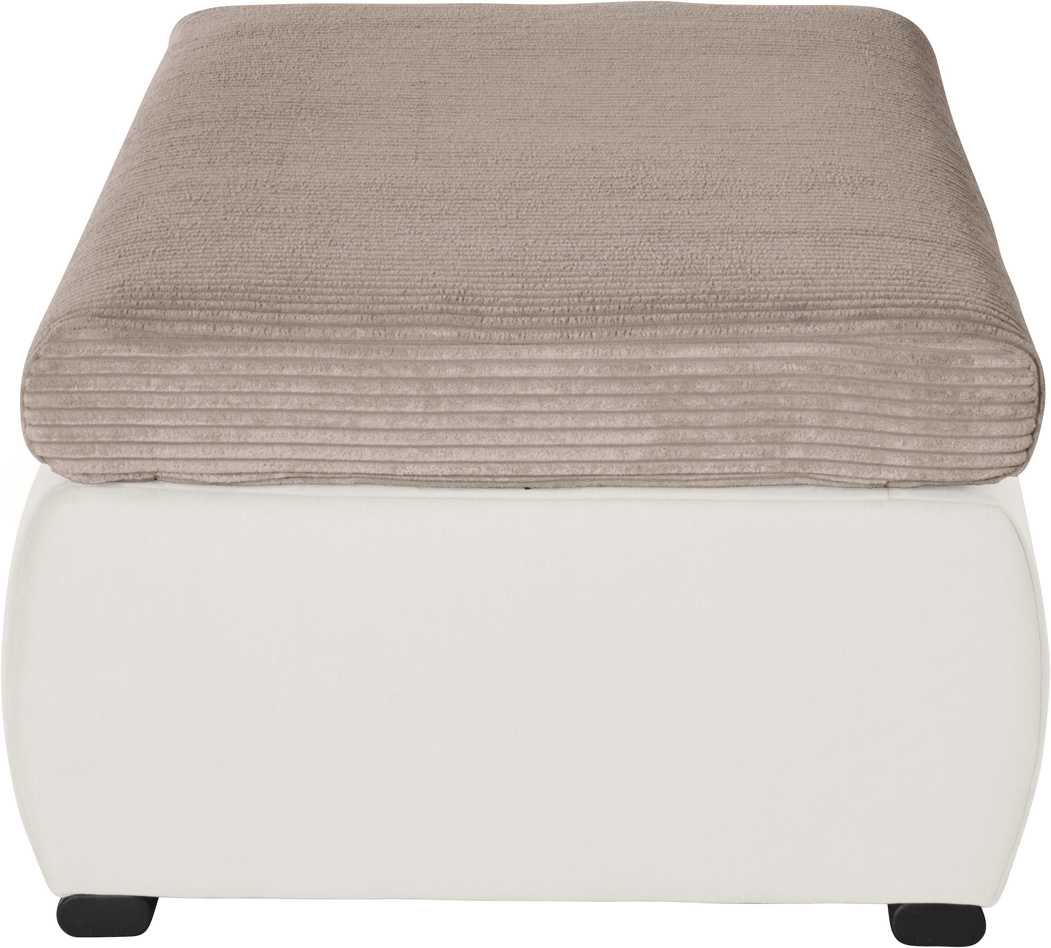 Home affaire Hocker Win met zwarte metalen poten, vrij plaatsbaar