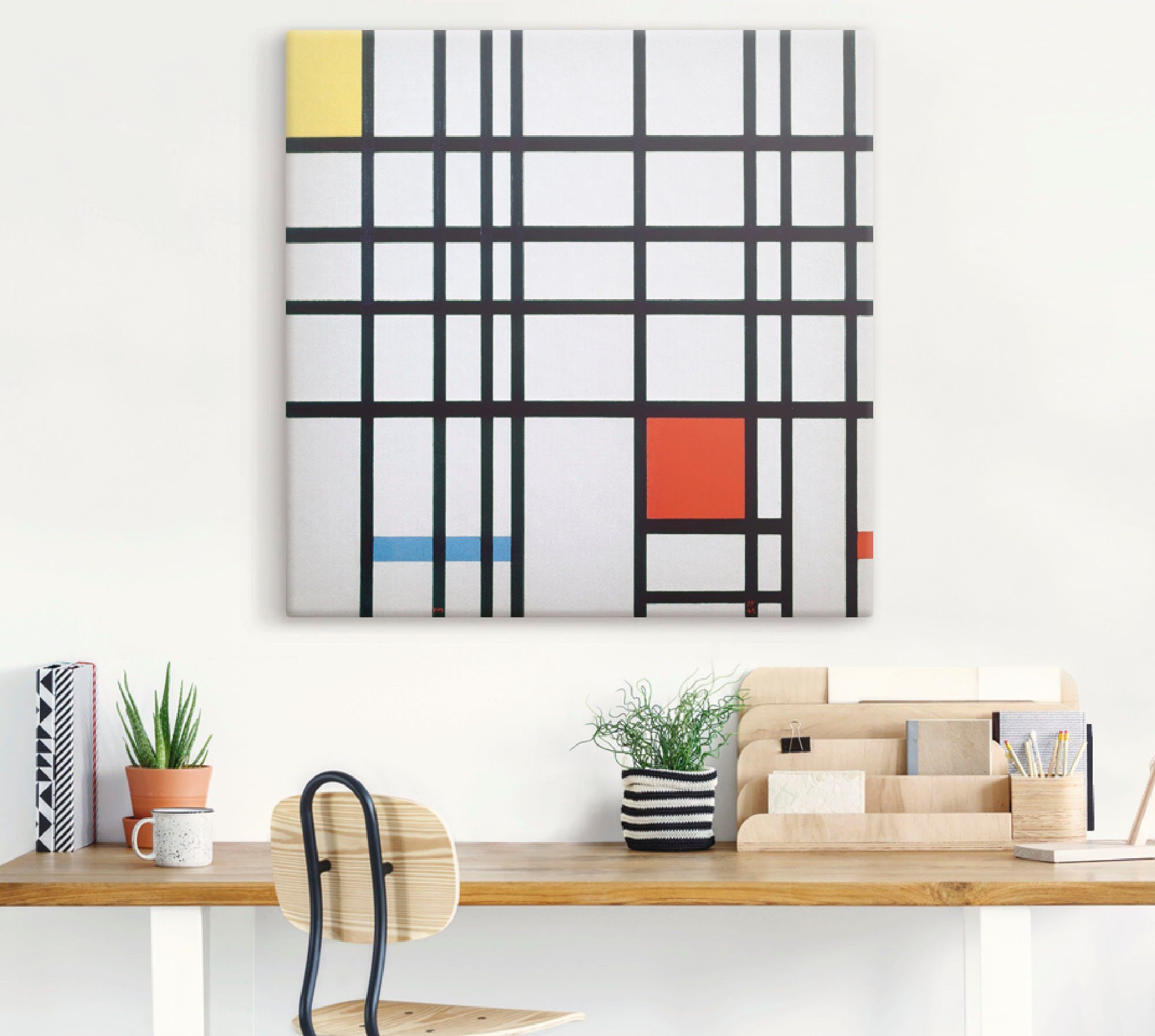 Artland Artprint Compositie met rood blauw en geel. als artprint van aluminium, artprint op linnen, muursticker of poster in verschillende maten