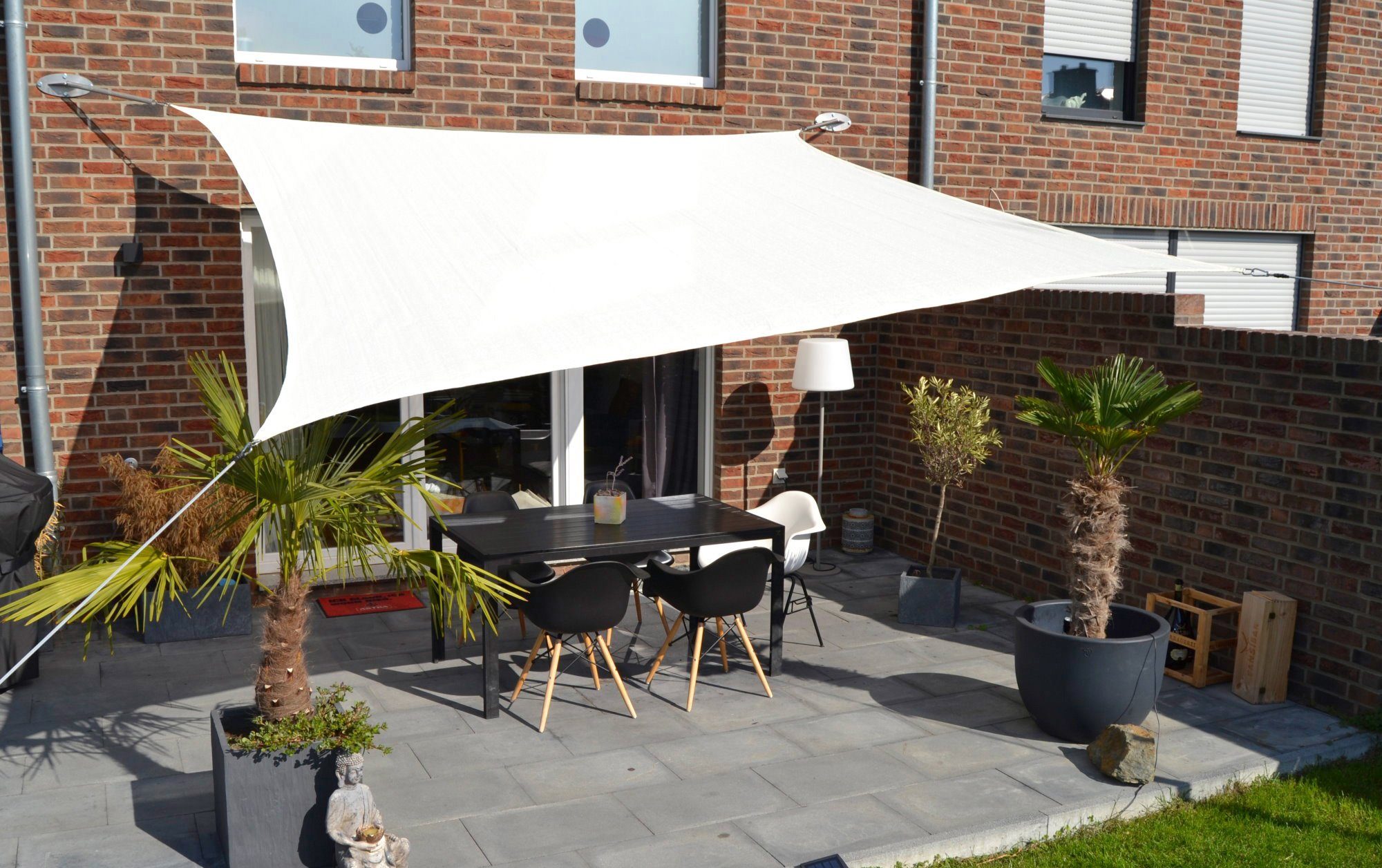 Floracord Schaduwdoek BxT: 360x360 cm, crème-wit zonneschermen