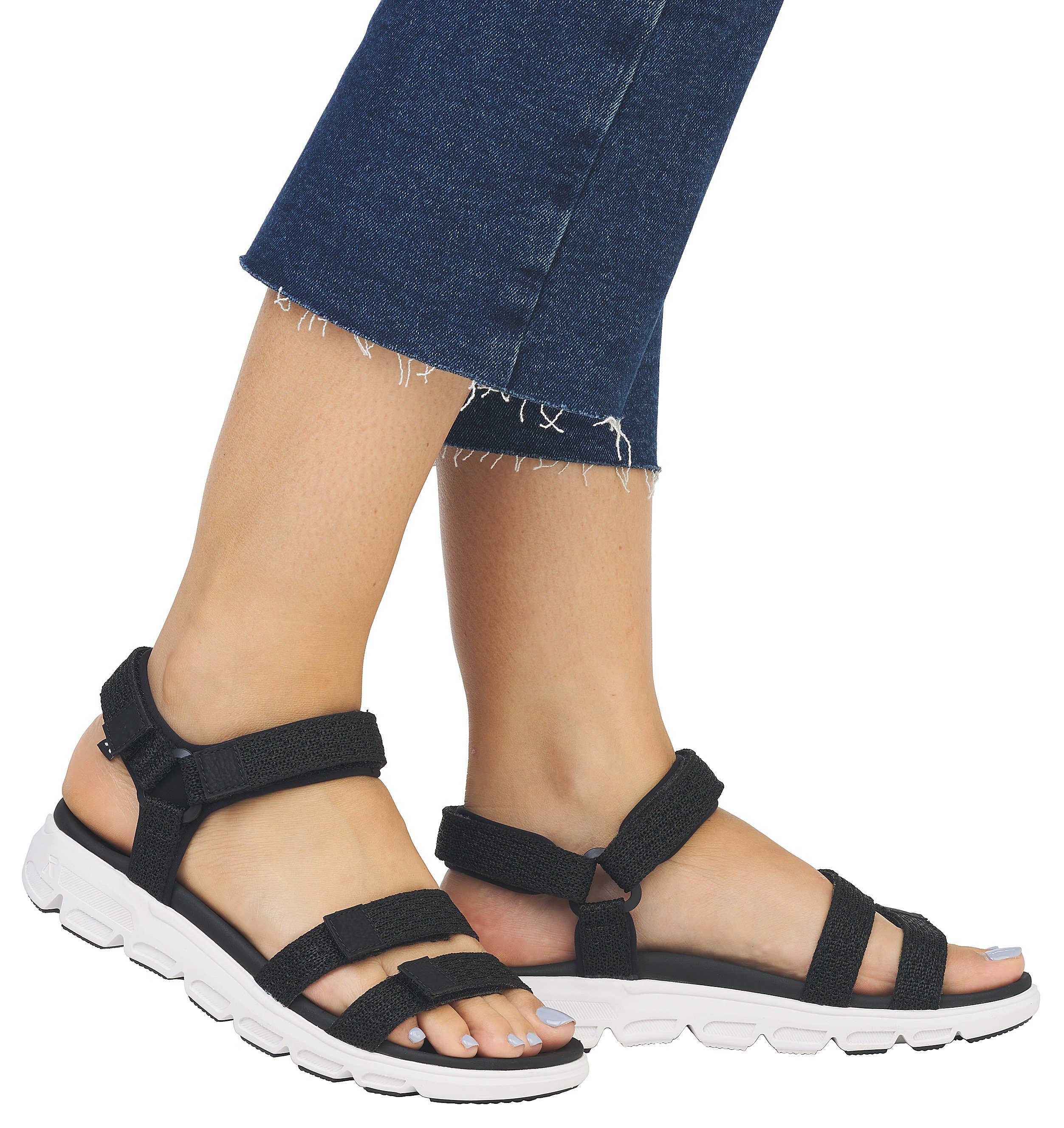 Rieker EVOLUTION Sandalen , zomerschoen, sandaal, sleehak, met klittenbandsluitingen, wasbaar