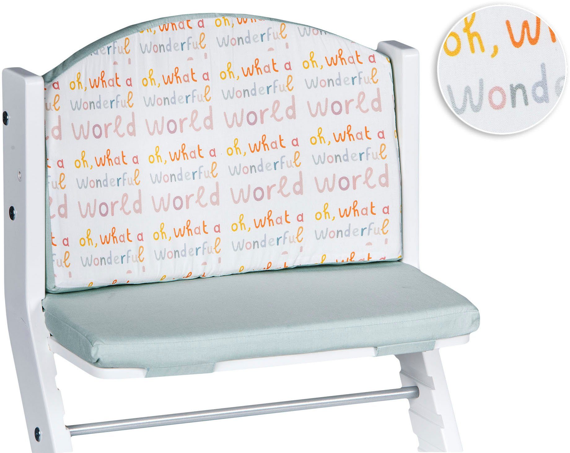 tiSsi Stoelverkleiner Mint/wonderful world geschikt voor tissi kinderstoel kinderzitjes & wagenzakken groen