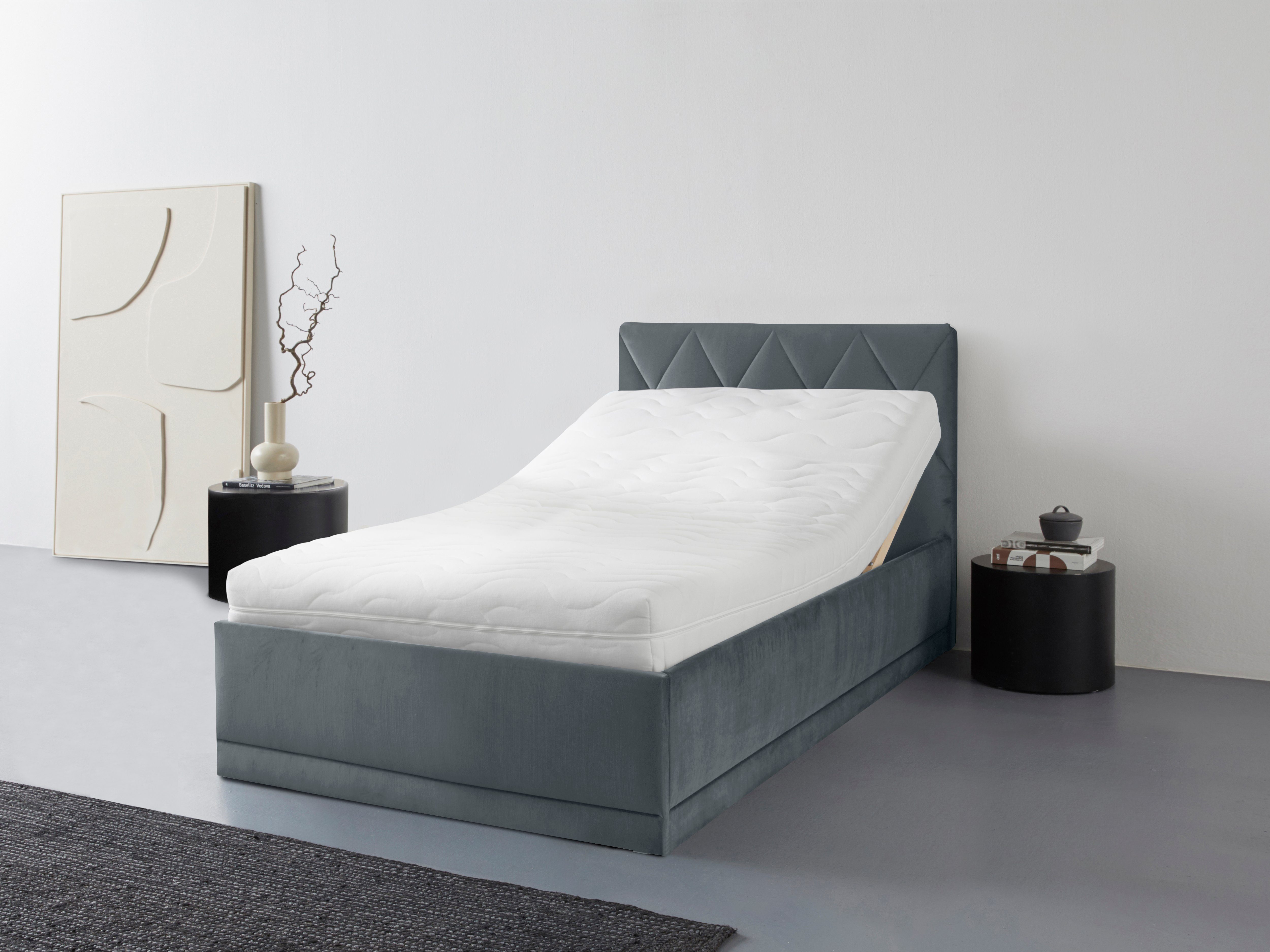 Westfalia Polsterbetten Gestoffeerd bed ADAMAS ook met bedlade, knoopdetails met stras