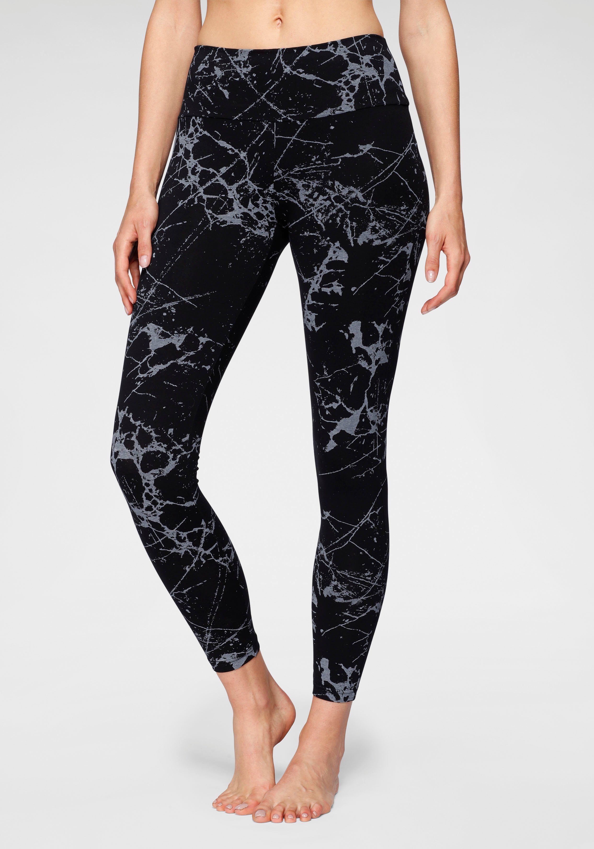 H.I.S Legging in bedrukt en effen, loungewear (Set van 2)