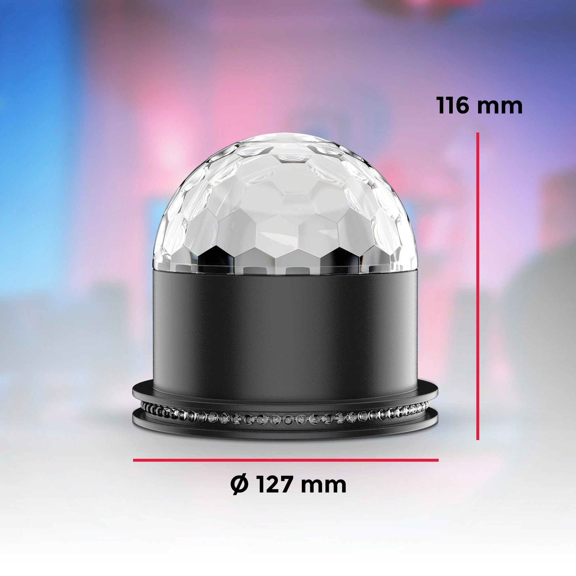B.K.Licht Led-lamp met motieven BK_GD1327 LED discolamp, feestverlichting, met muzieksensor (1 stuk)