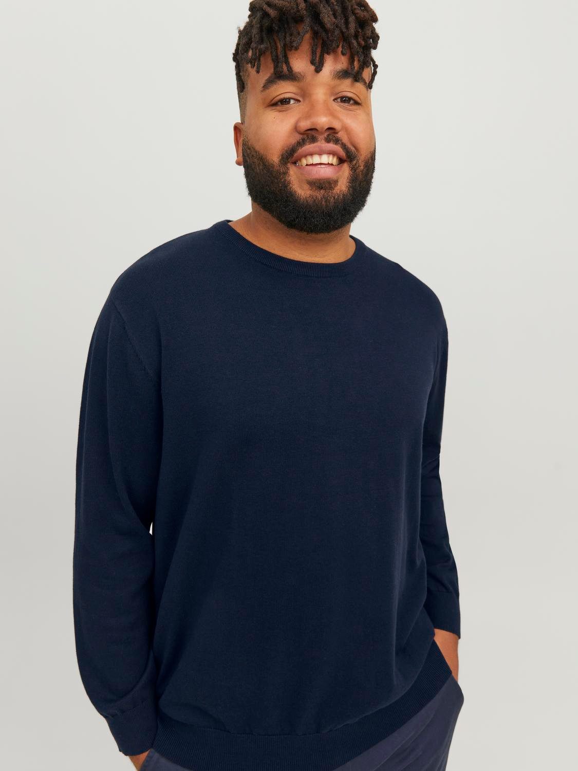 Jack & Jones PlusSize Gebreide trui JJEBASIC KNIT CREW NECK NOOS PLS